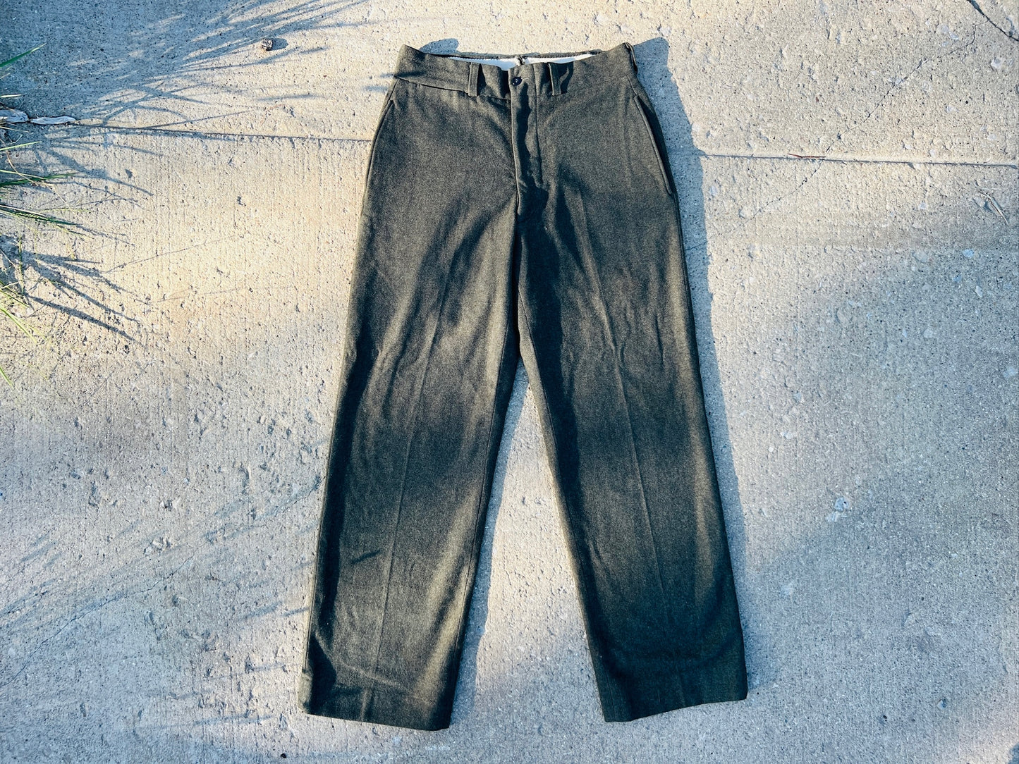 Vintage 1940s/50s Military Wool Trousers | Waist 30”