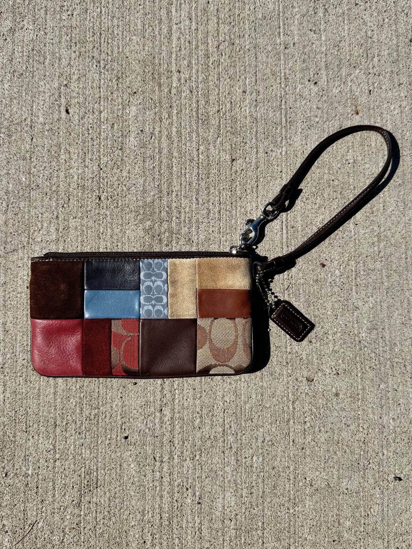2000s Coach Signature Patchwork Wristlet Wallet