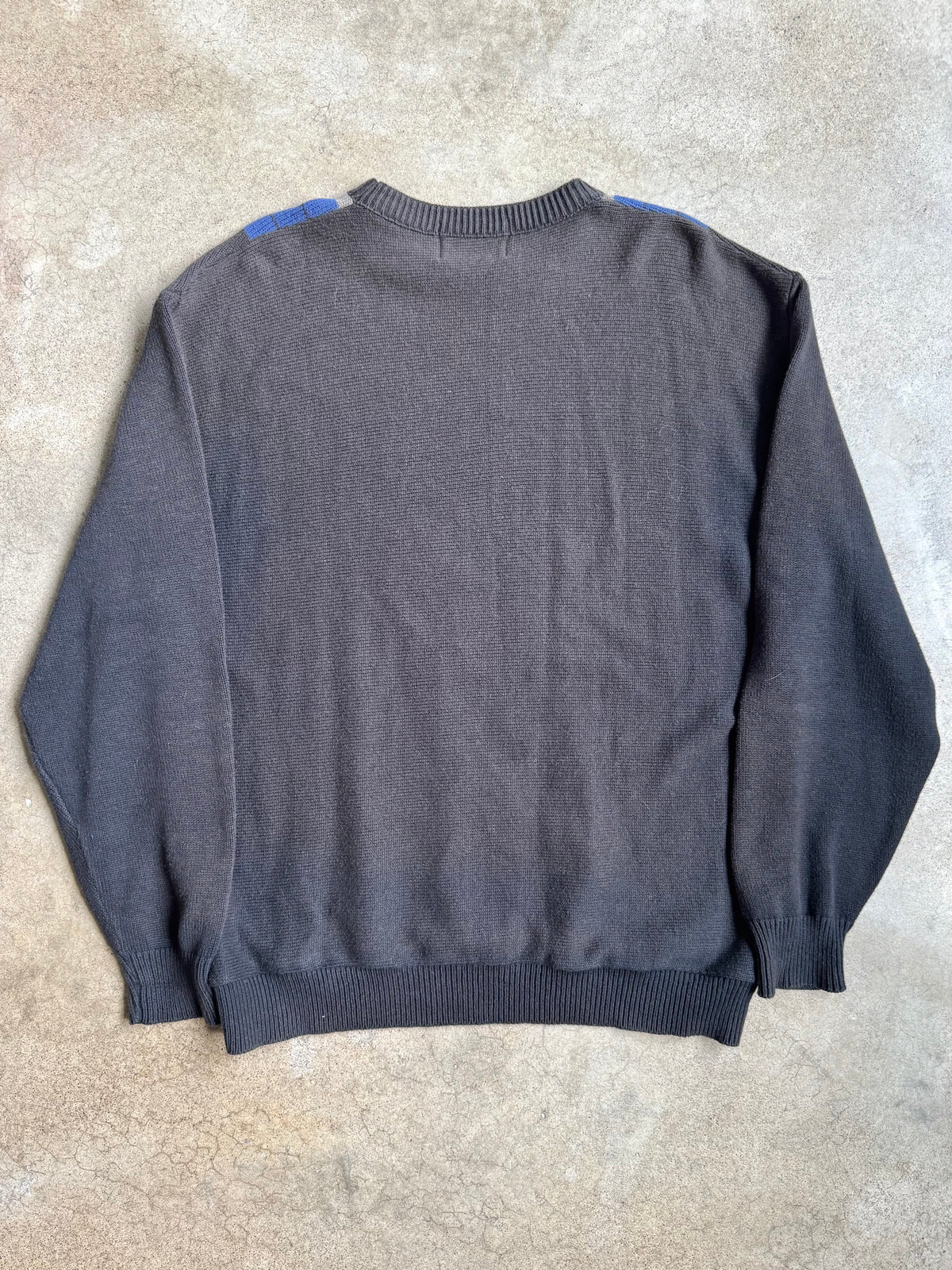 Vintage 1990s Carmel Striped Golfer Knit Crewneck Sweatshirt | Large