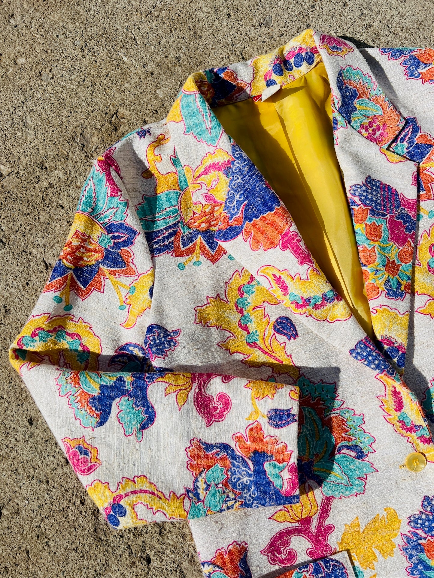 Vintage 1980s Claude Multicolor Paisley Blazer | M/L