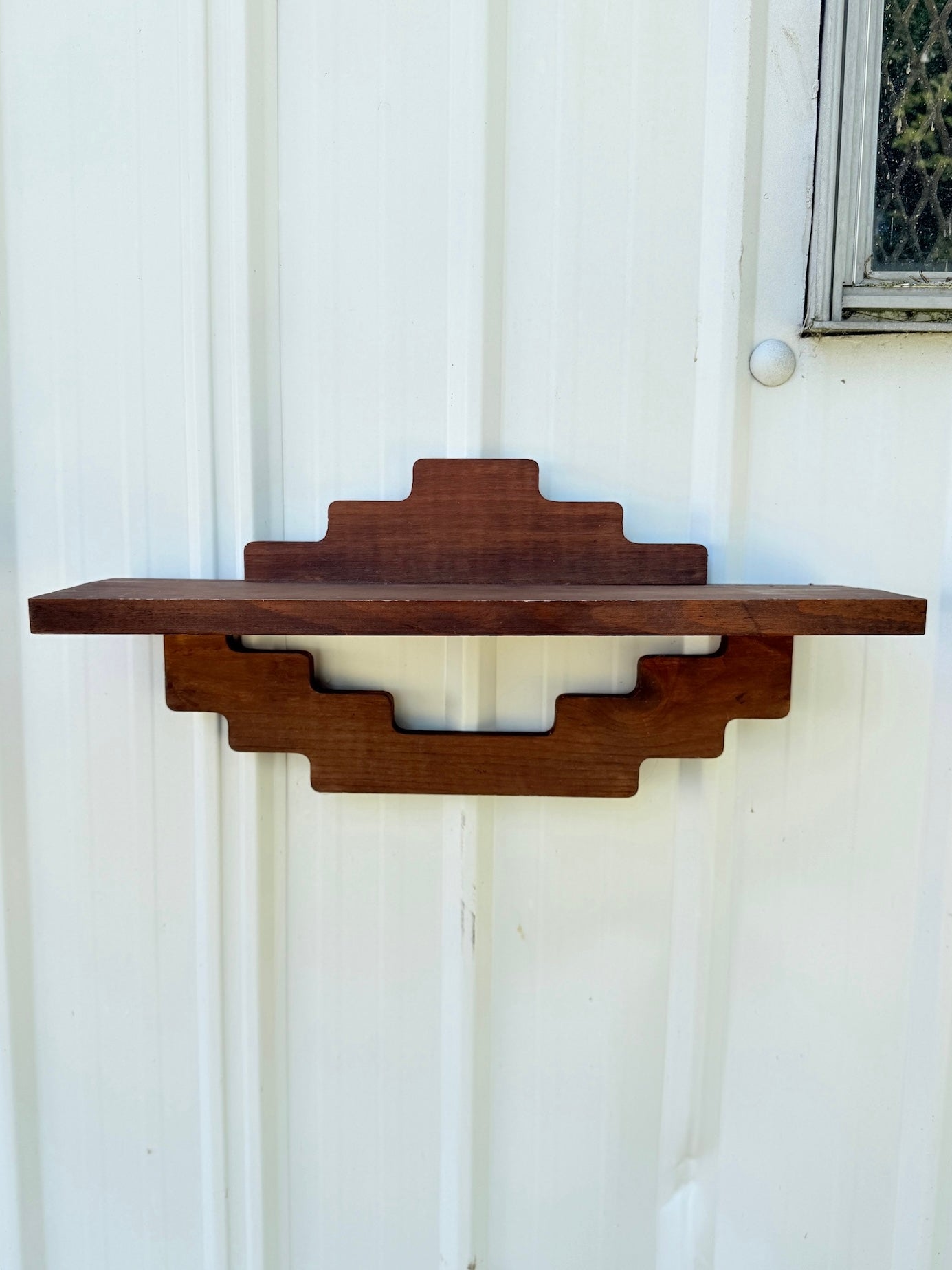 Vintage 1960s Southwestern-Style Wooden Wall Shelf