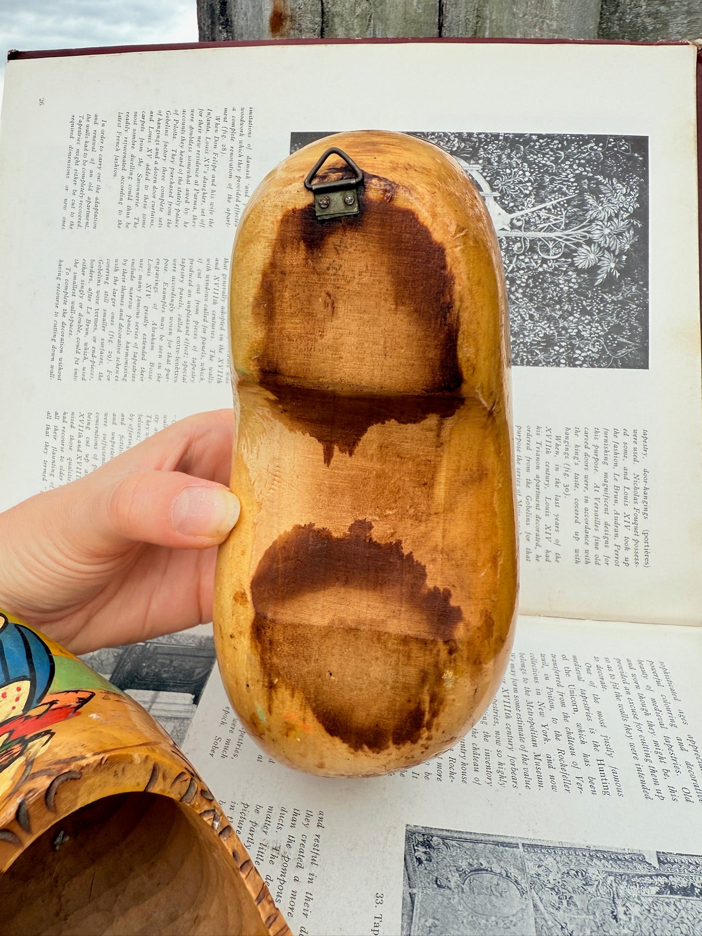 Vintage 1950s/60s Wooden Dutch Hand-Painted Clog Wall Hanging Set