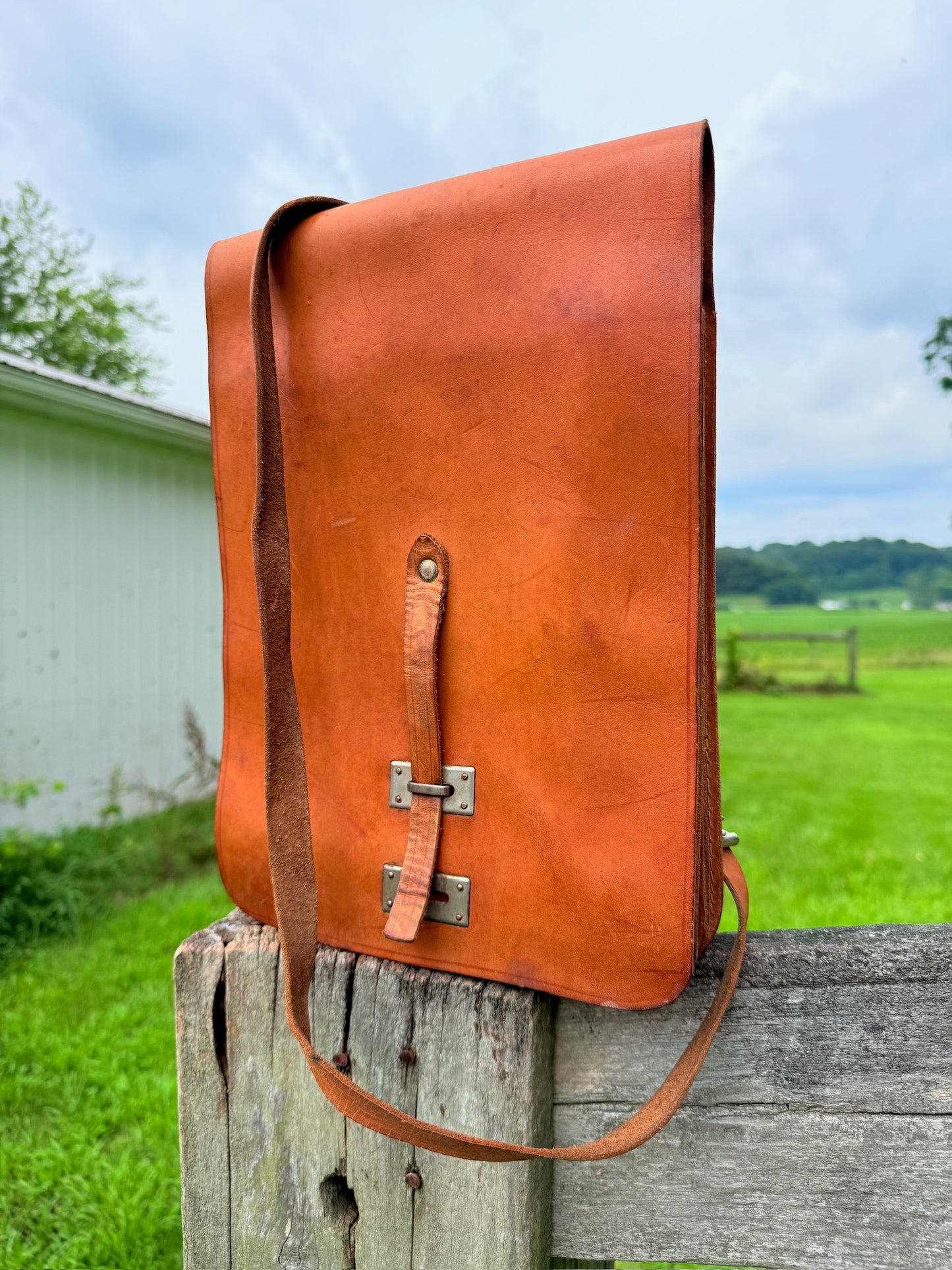 Vintage 1940s WW2 Polish Military Officer Field Map Bag