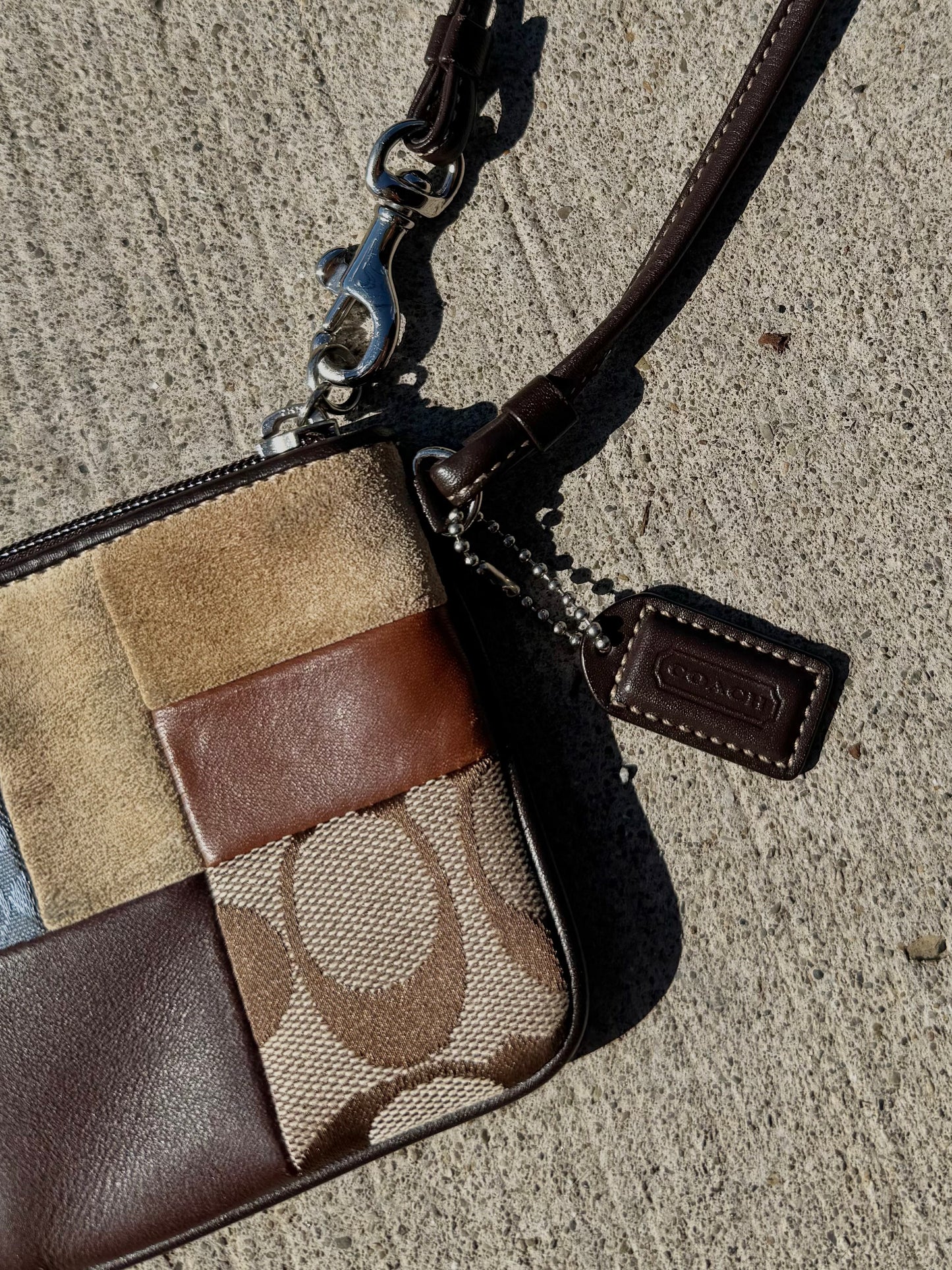2000s Coach Signature Patchwork Wristlet Wallet