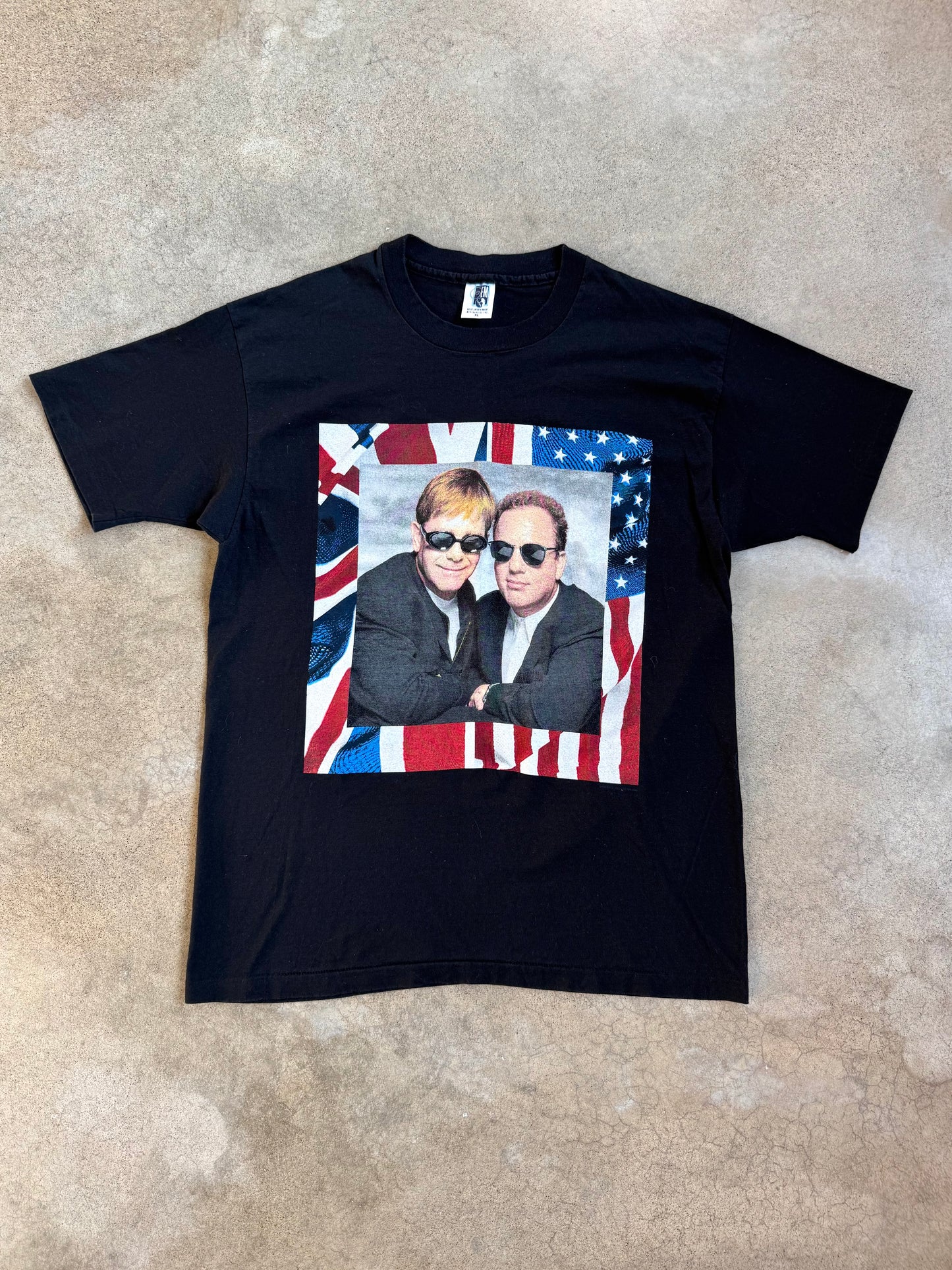 Vintage 1994 Elton John & Billy Joel Black Concert Tee | XL