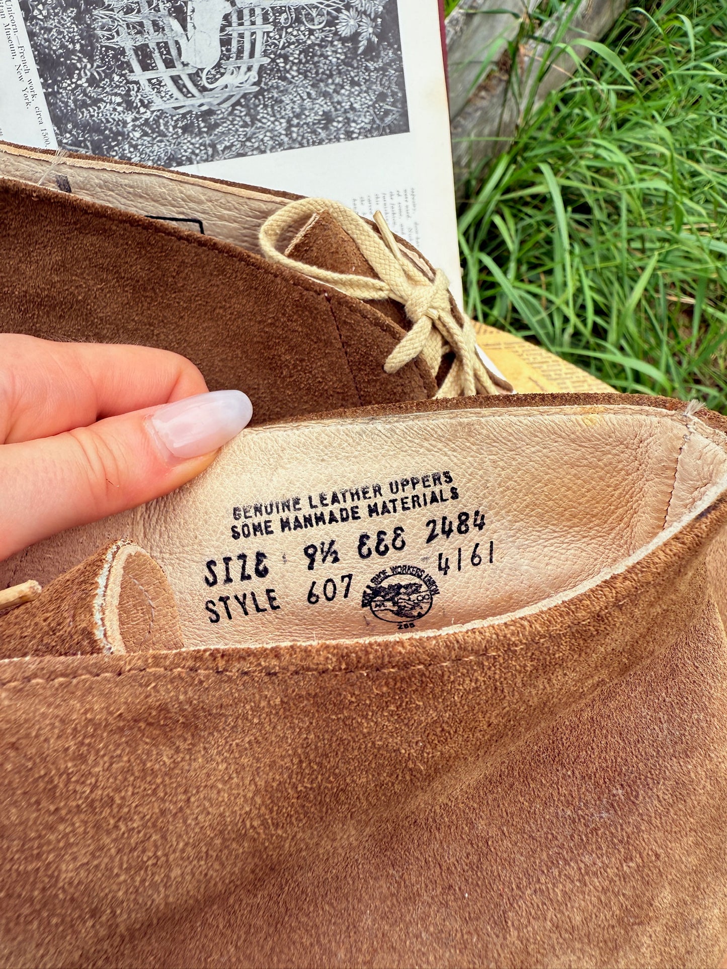 Vintage 1970s Iron Age Suede Leather Lace-Up Ankle Boots | Men’s 9.5