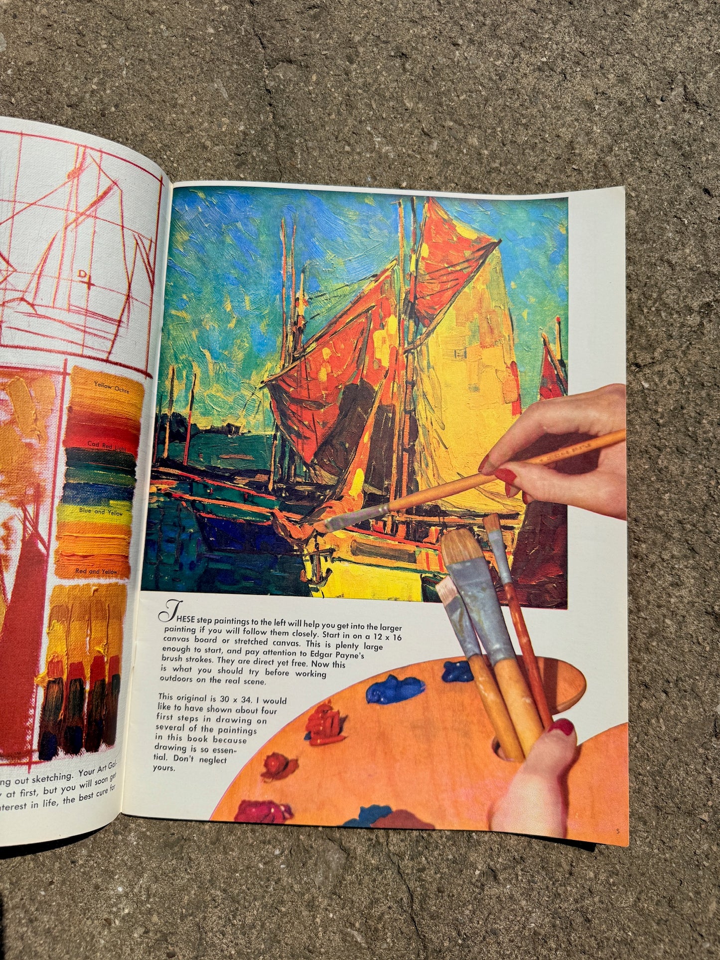Vintage How to Draw and Paint Seascapes Book
