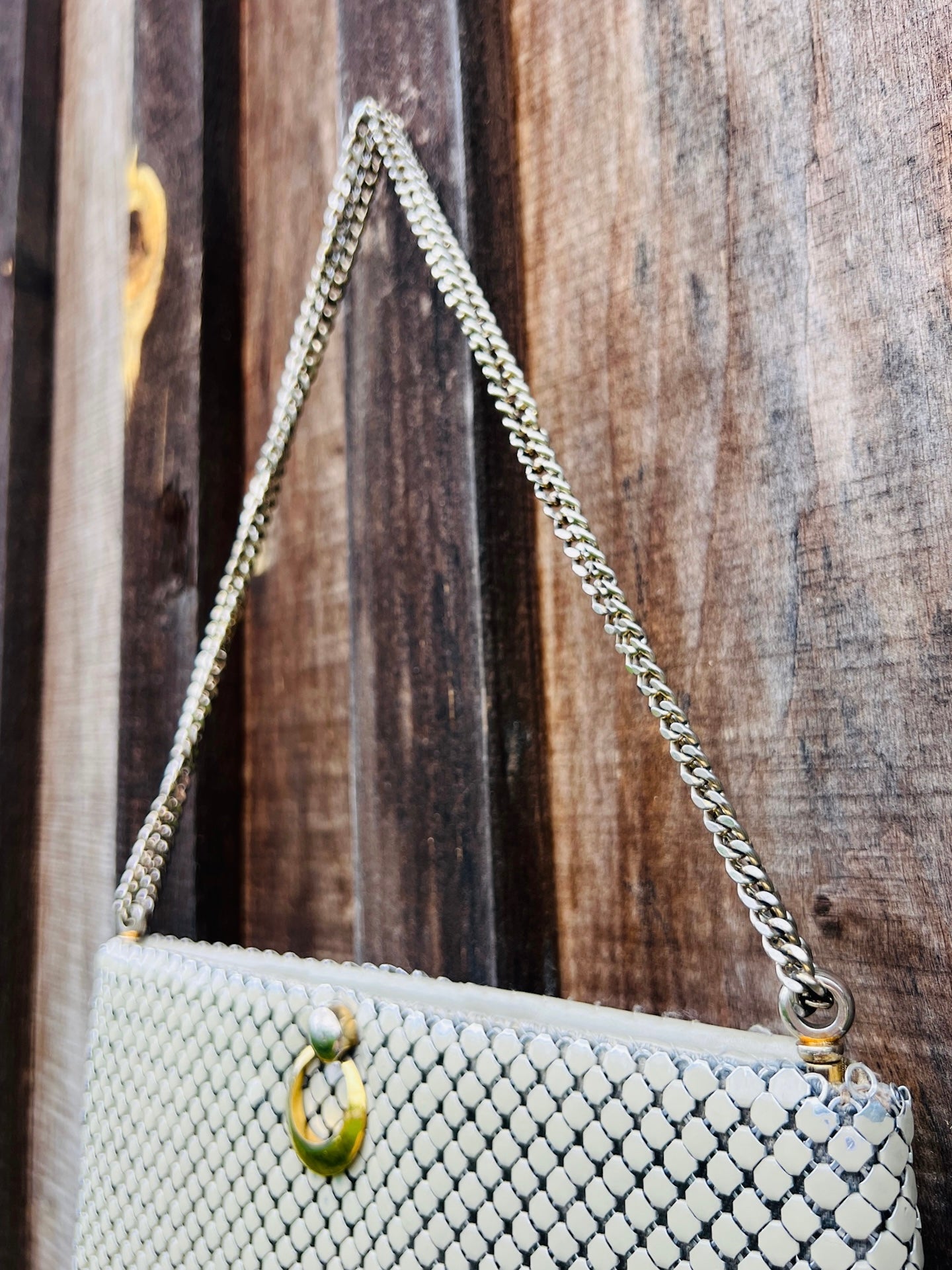 Vintage 1960s Whiting & Davis Chain Mail Evening Bag