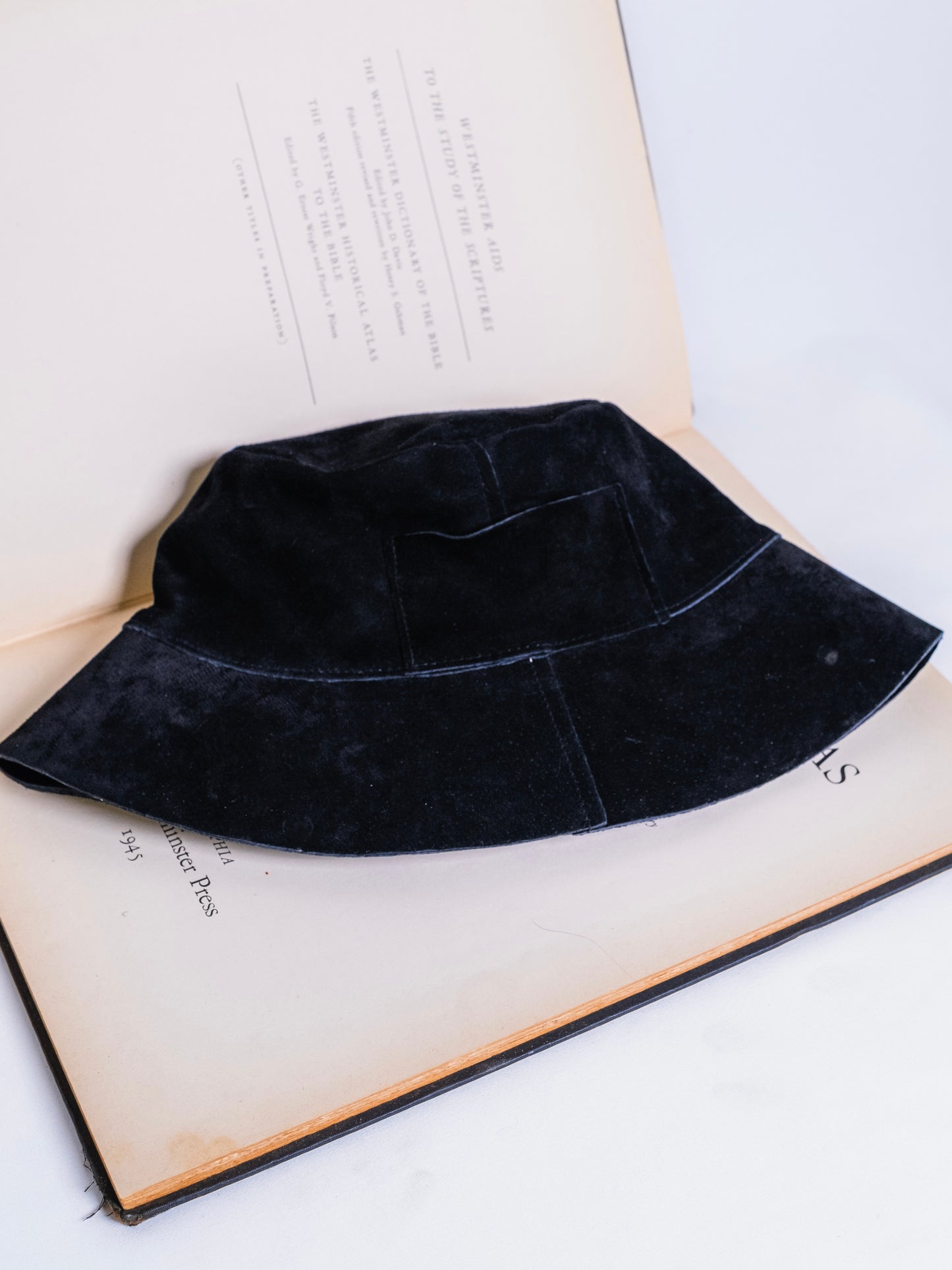 Lack of Color Black Suede Leather Bucket Hat