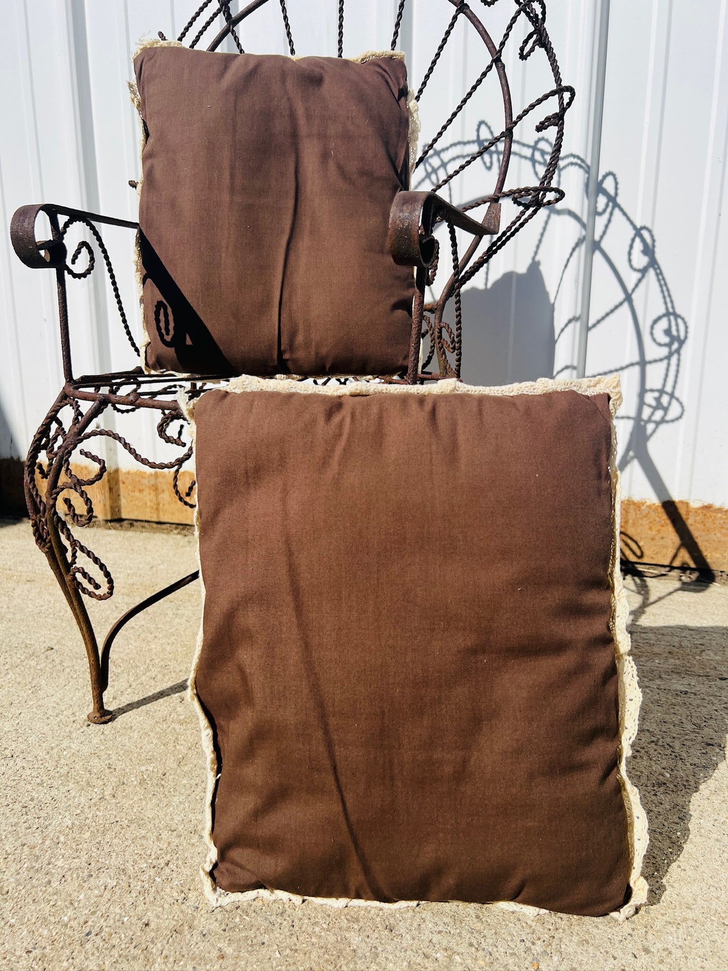 Vintage 1960s Handmade Butterfly Pillows | Set of 2