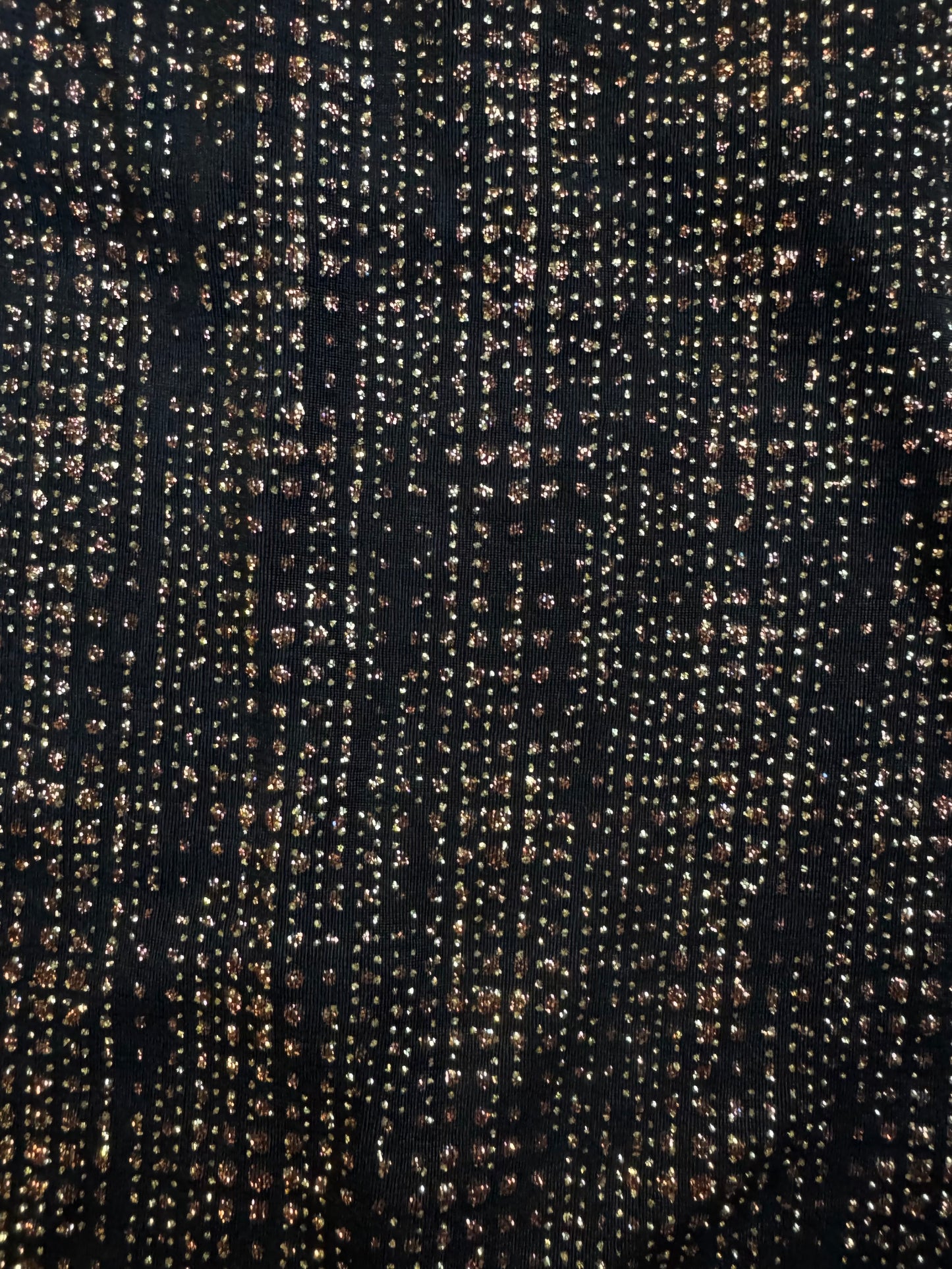 Vintage 1990s/2000s Wet Seal Black & Gold Shimmer Bodycon Open Back Dress | Medium