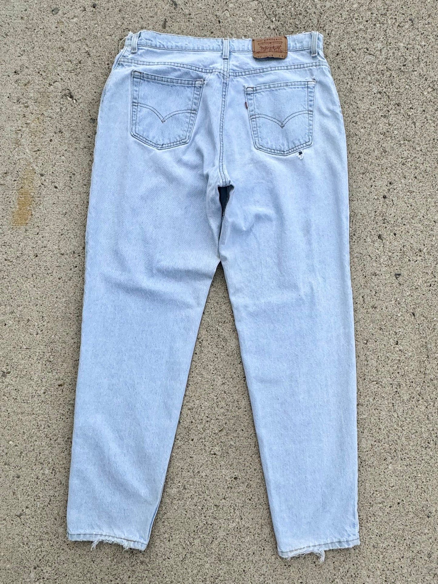 Vintage 1990s Levi’s 551 Distressed Light Wash Jeans | Waist 36”