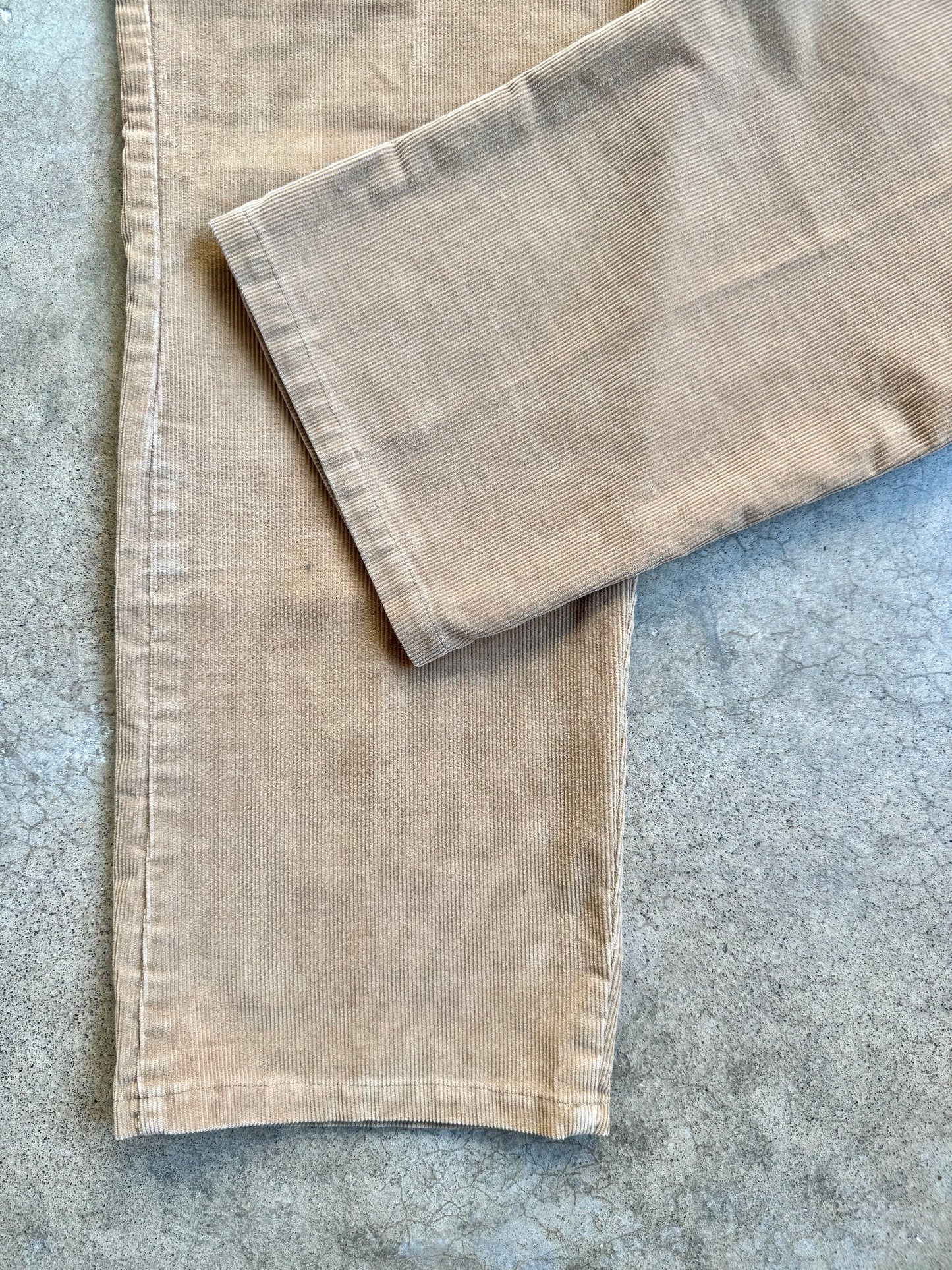 Vintage 1960s Tan Corduroy Trousers | Waist 38”