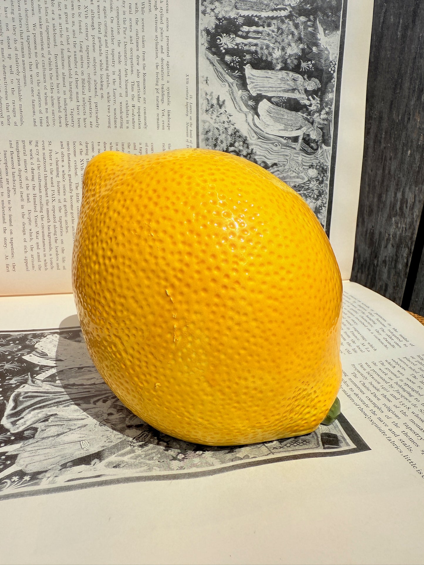 Vintage 1970s Ceramic Lemon Sponge Holder