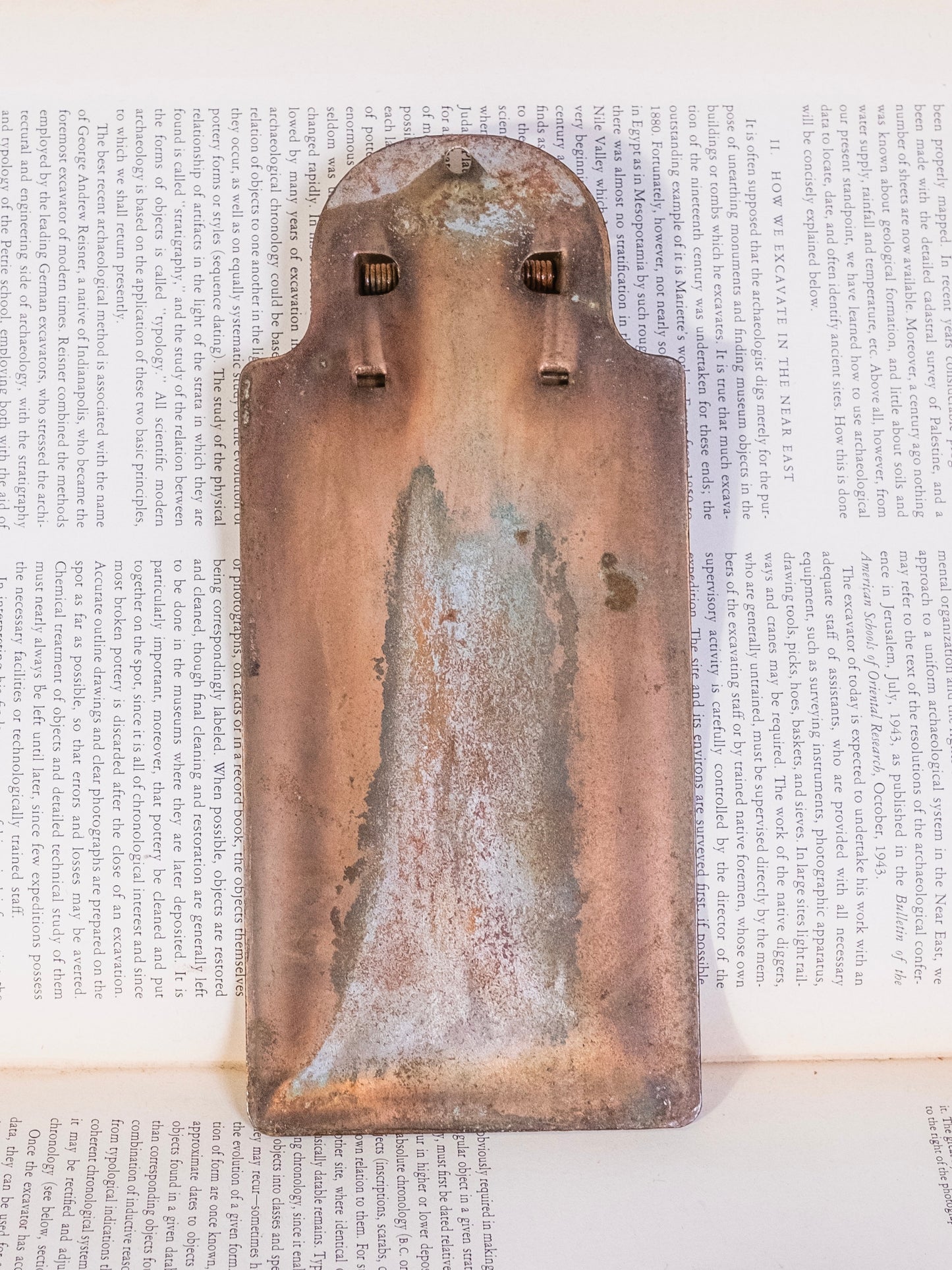 Vintage 1940s Solid Brass The Columbus Serum Co. Advertising Clipboard