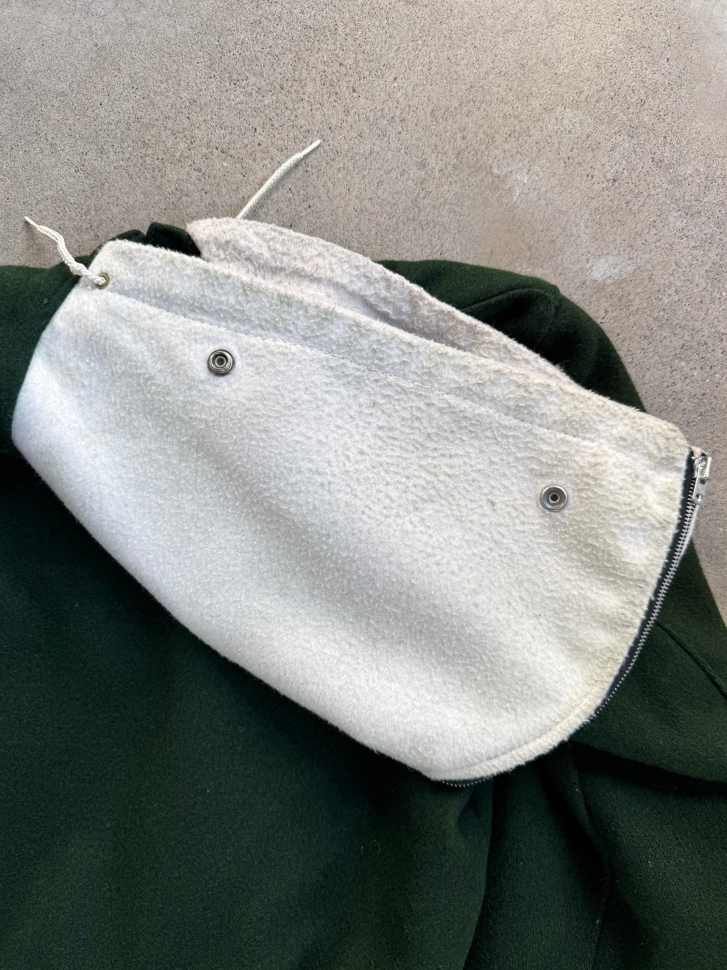 Vintage 1980s Green Wool Varsity Letterman Jacket | S/M