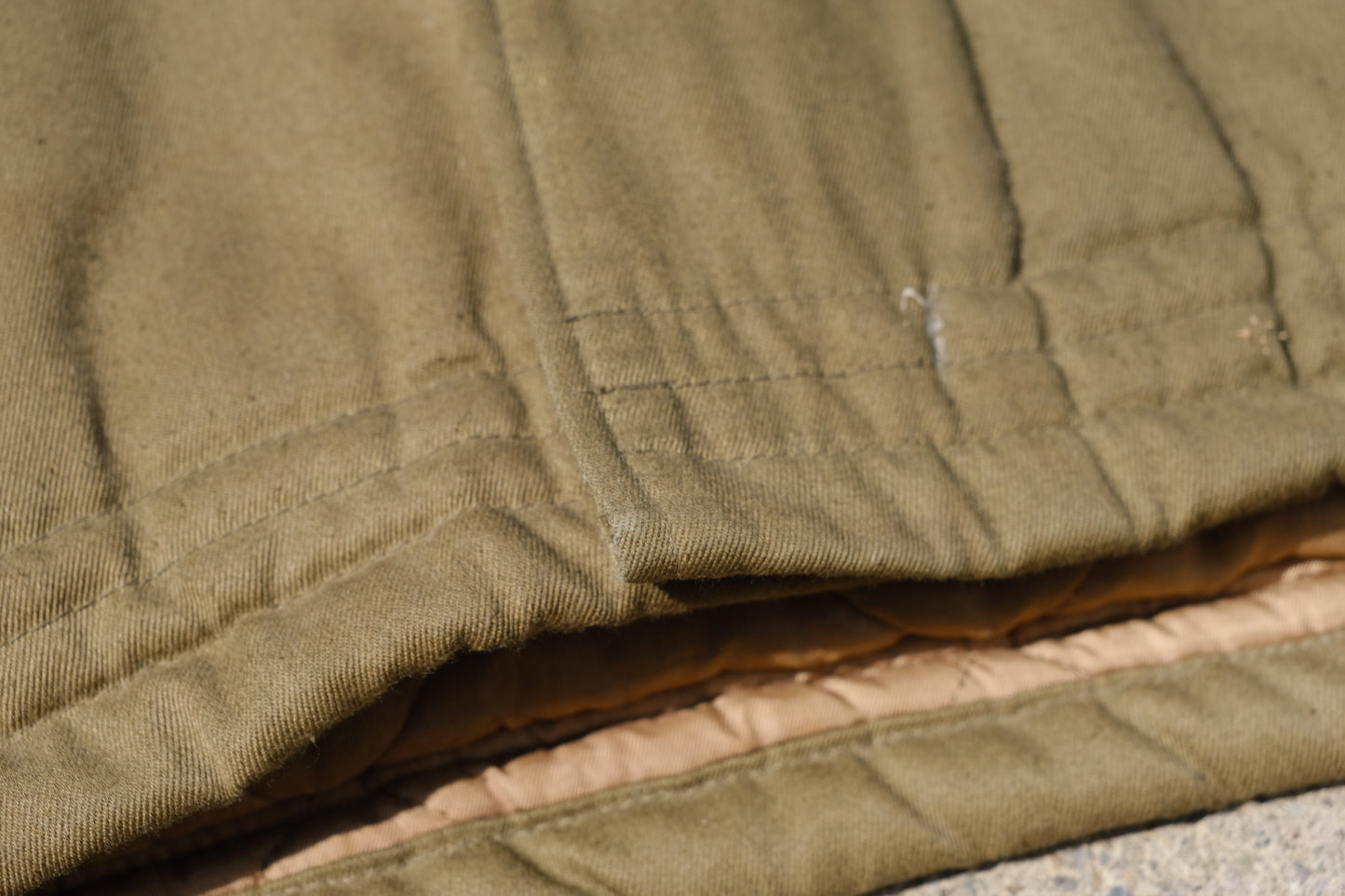 Vintage 40's/50's Distressed Military Parka | Large