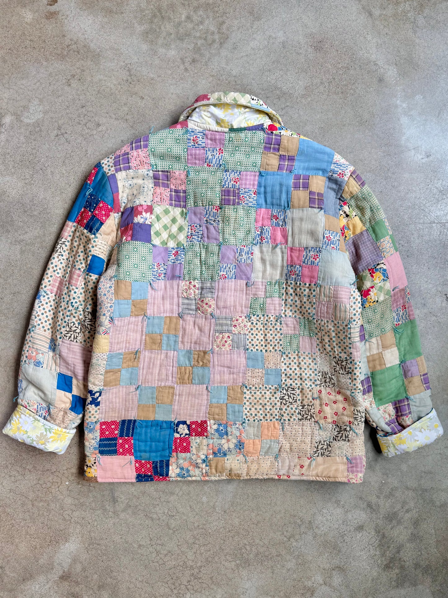 Vintage Handmade Patchwork Quilted Jacket | Large