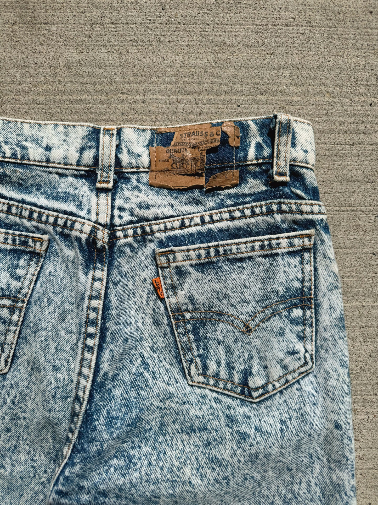 Vintage 1980s Levi’s Orange Tab Student Acid Wash Jeans | Waist 26”