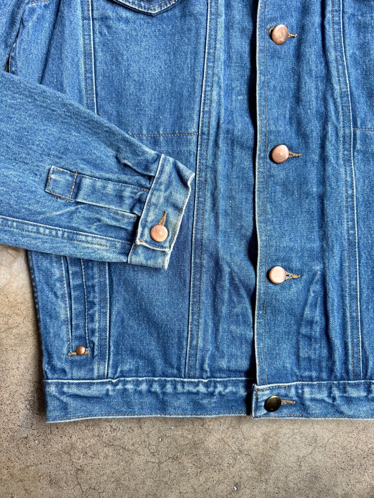 Vintage 1990s Limited Express Patched Denim Trucker Jacket | Medium