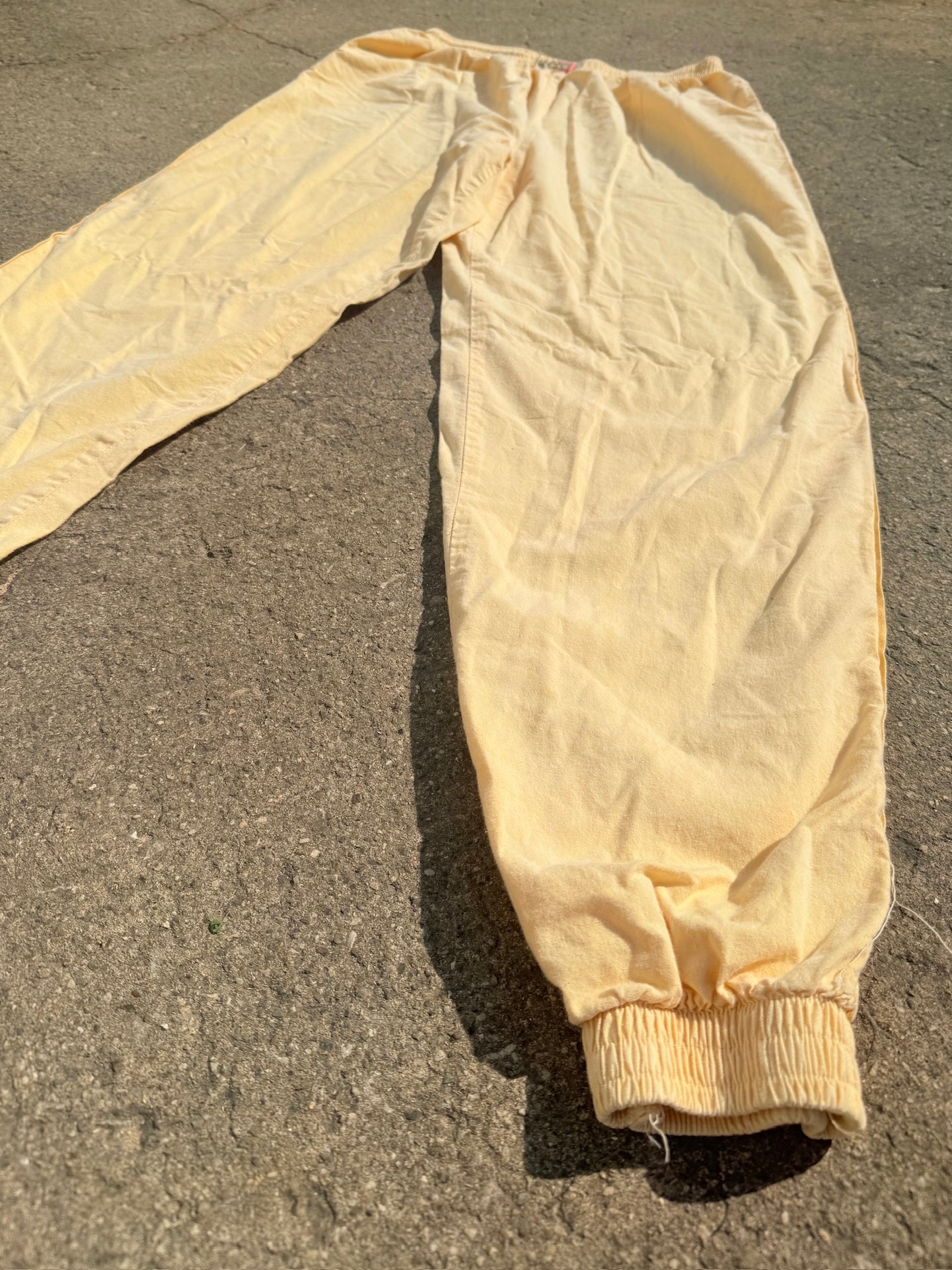 Vintage Converse "Chucks" Yellow Cotton Joggers | XL