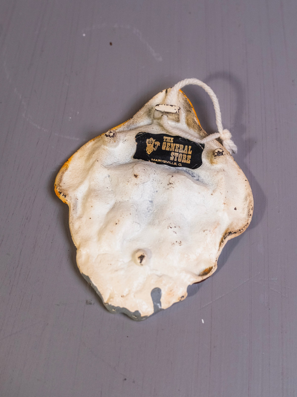 Vintage Cast Iron Painted “Old Salt” Fisherman Trivet Wall Hang