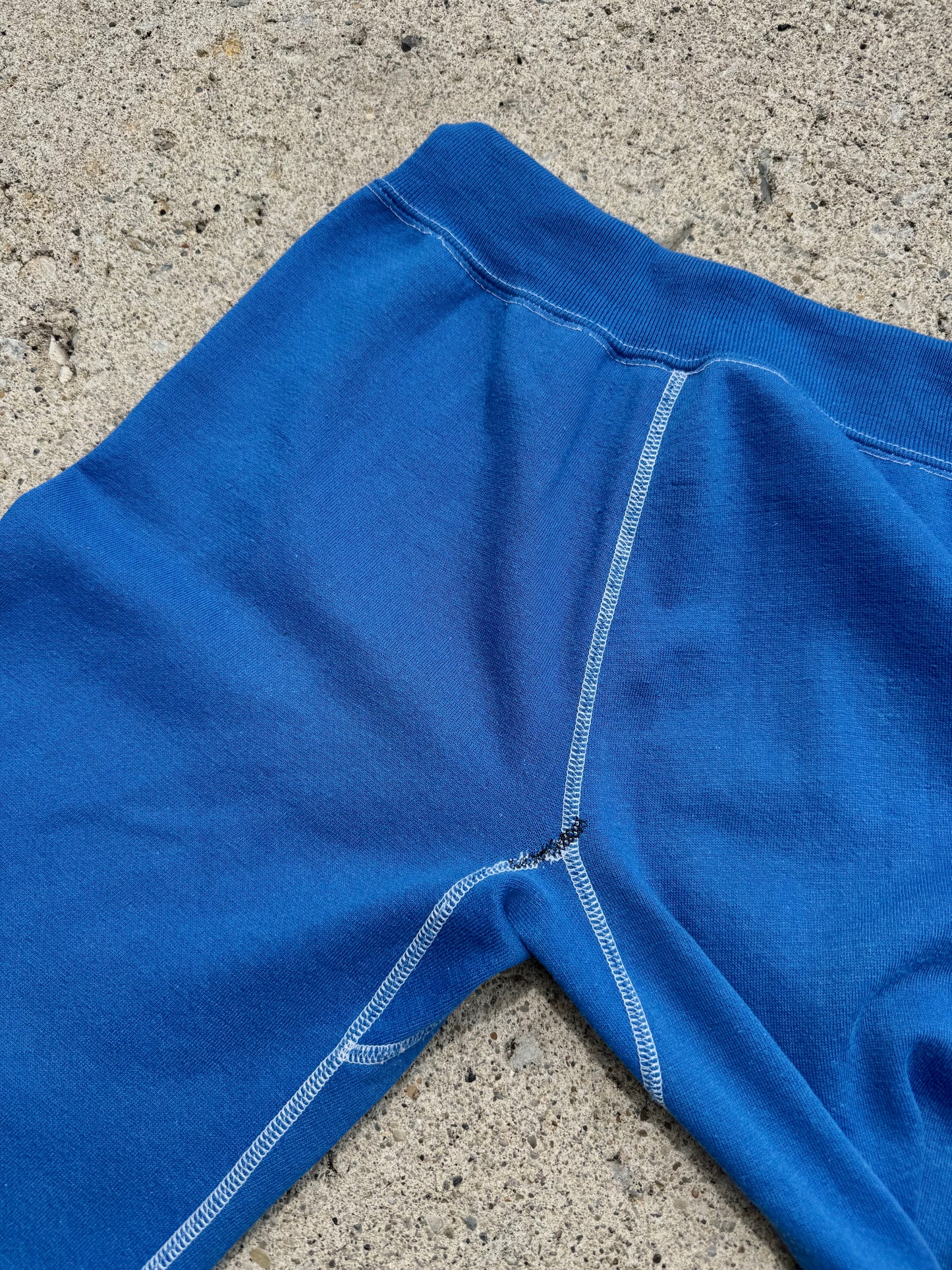 Vintage 1980s Blue Contrast Stitch Drawstring Jogger Sweatpants | Small