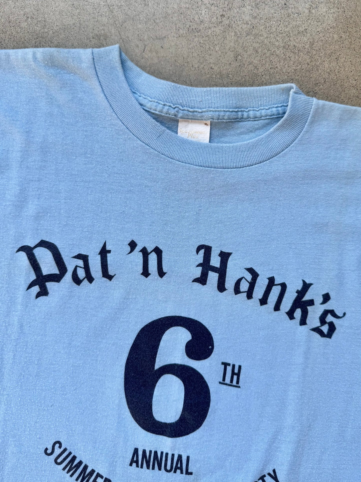 Vintage 1983 “Pat ‘n Hanks 6th Annual Summer Coming Out Party” Graphic Tee | Large