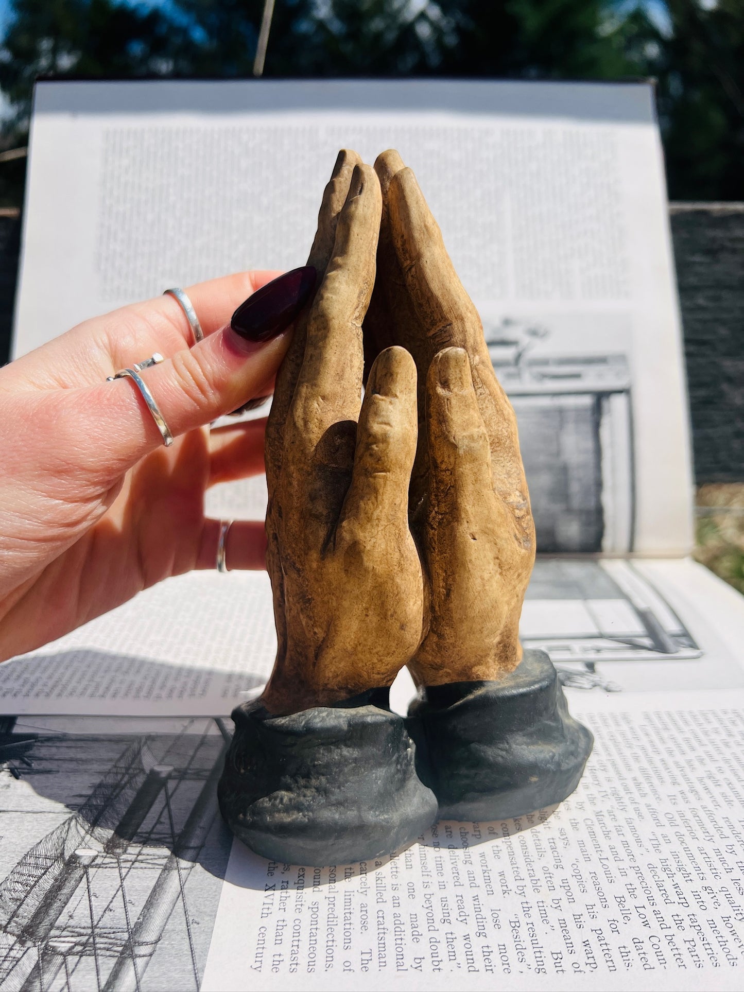 Vintage 1960s Norleans Ceramic Praying Hands Sculpture