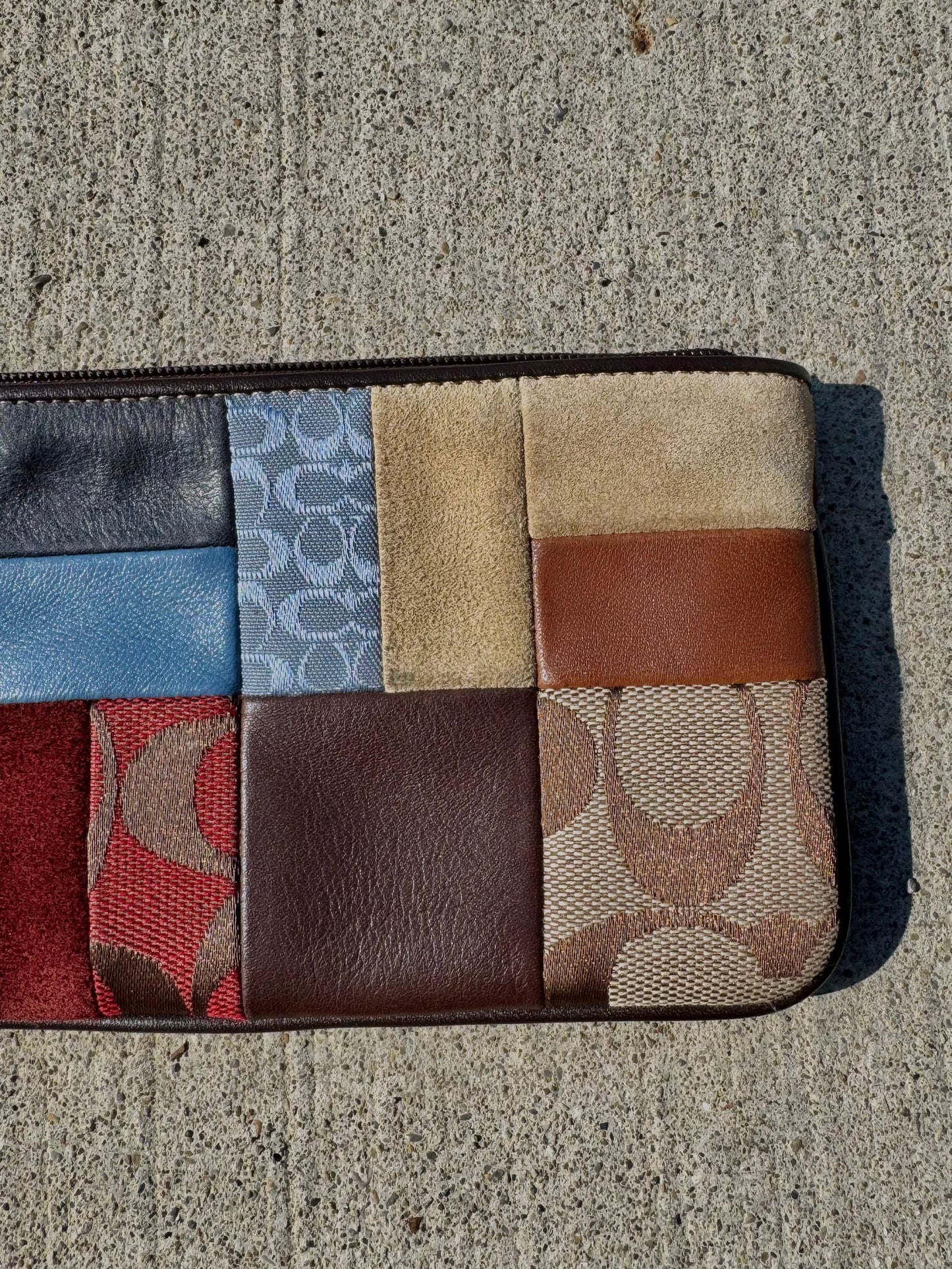 2000s Coach Signature Patchwork Wristlet Wallet