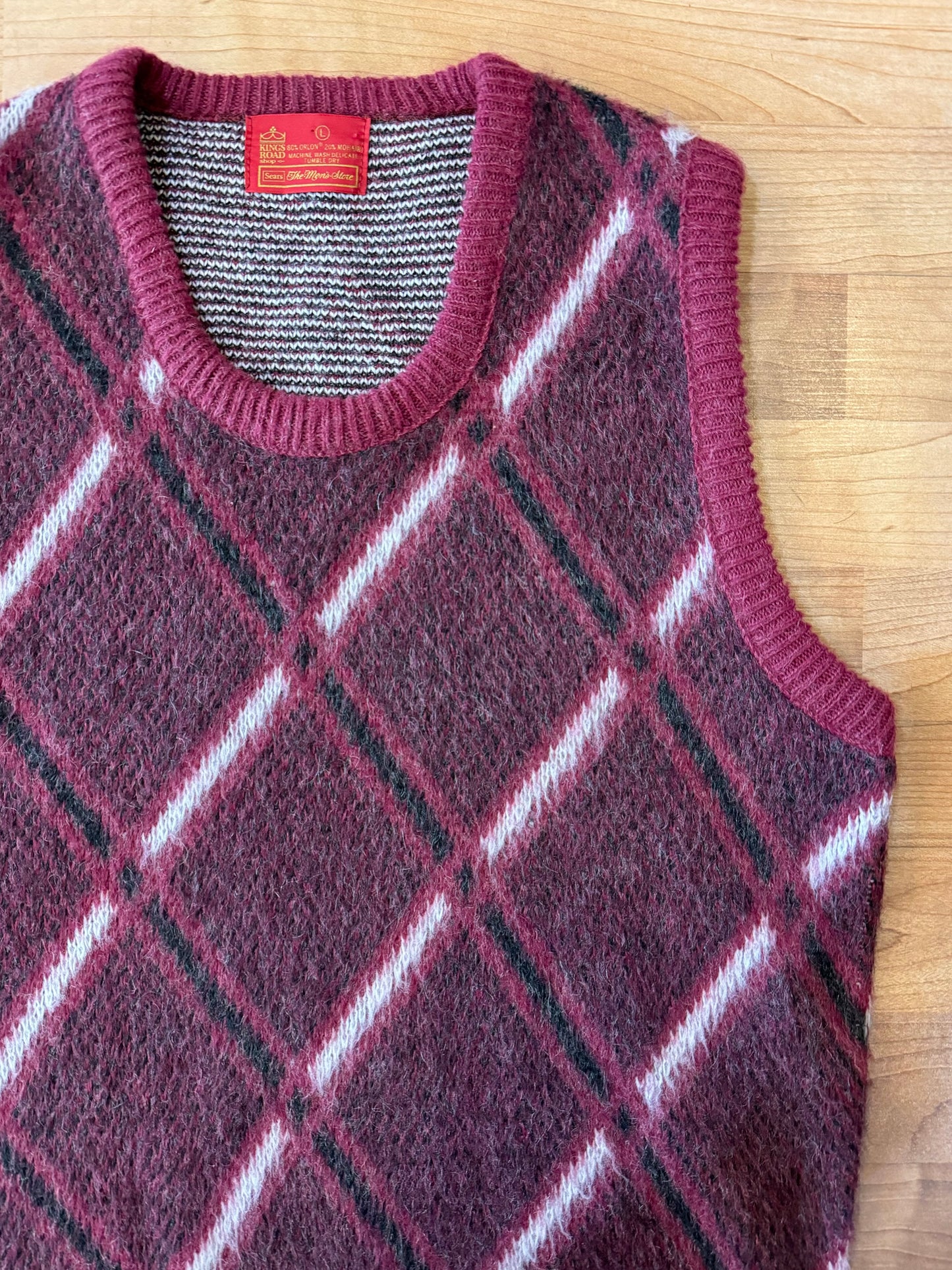 Vintage Sears Kings Road Mohair Sweater Vest | Large
