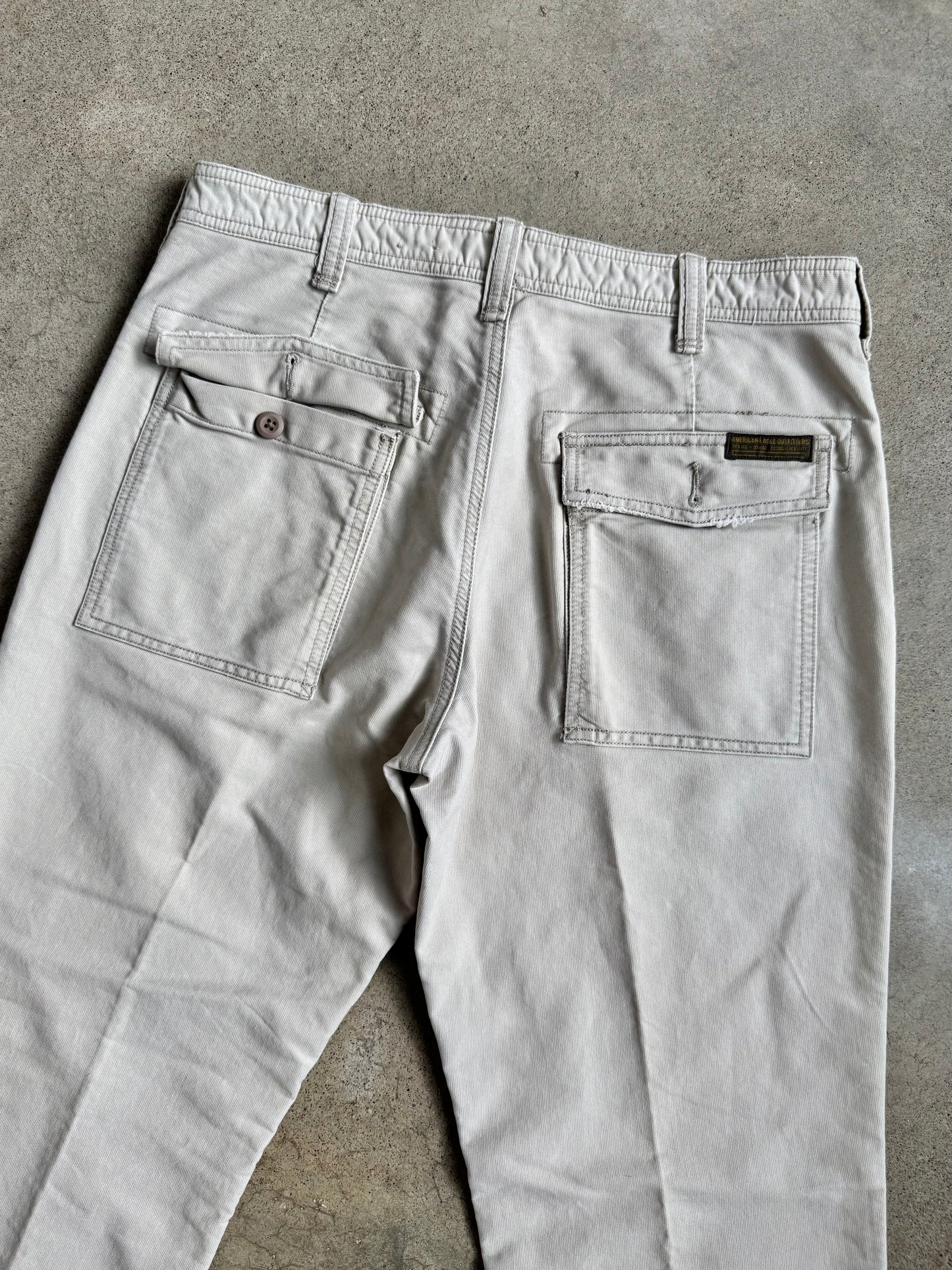 Vintage 1990s American Eagle Bootcut Cotton Khaki Pants | Waist 32”
