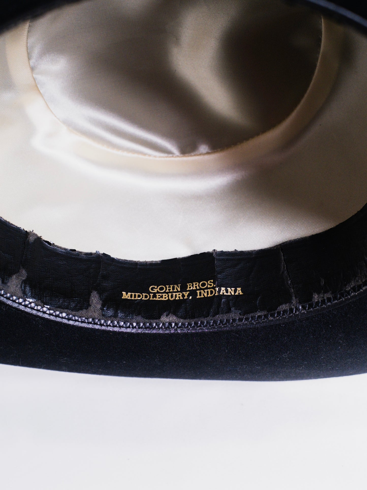 Vintage 1950s Dynafelt Black Western Wide Brim Hat