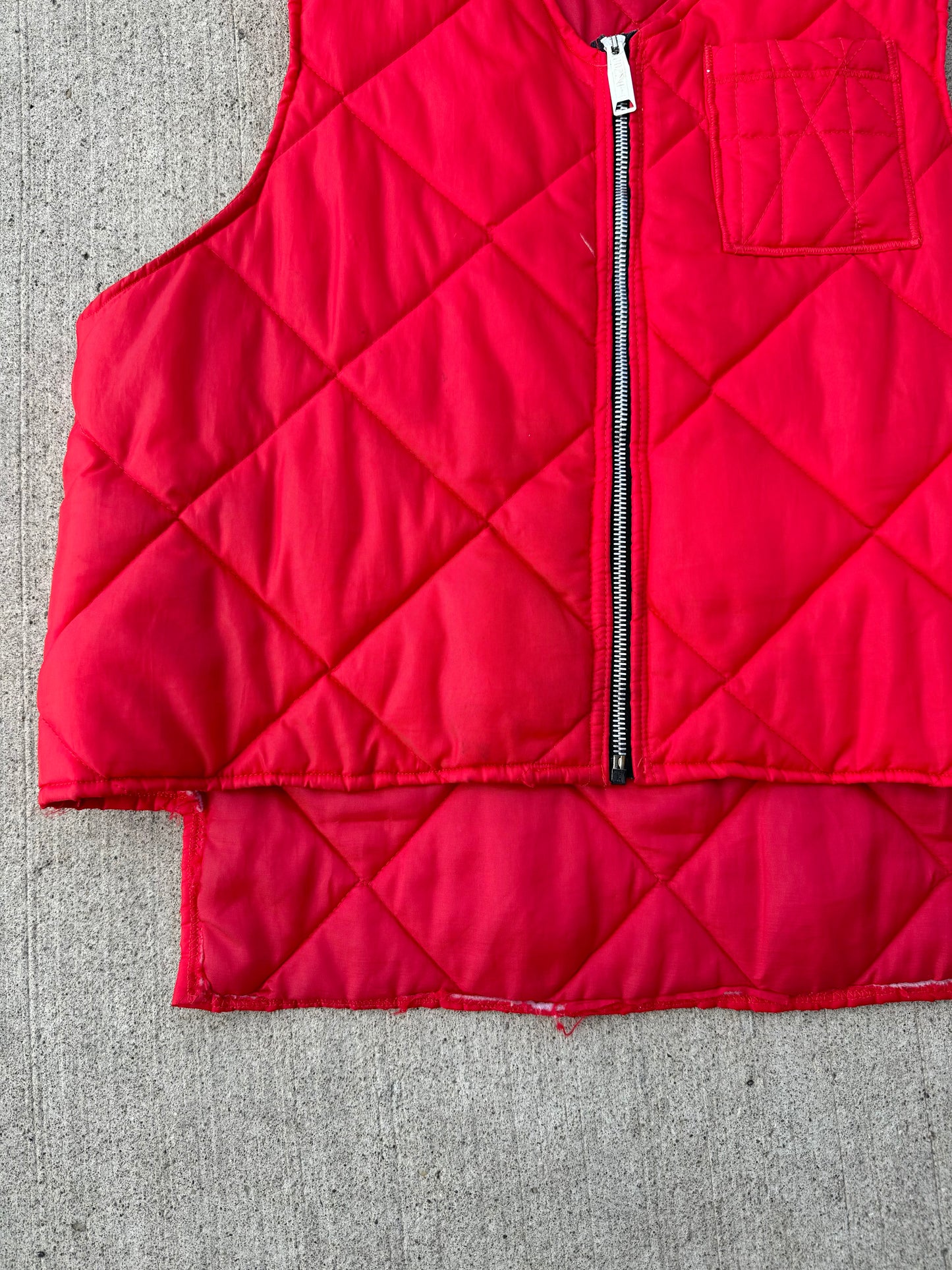 Vintage Red Insulated Hunting Vest | M/L