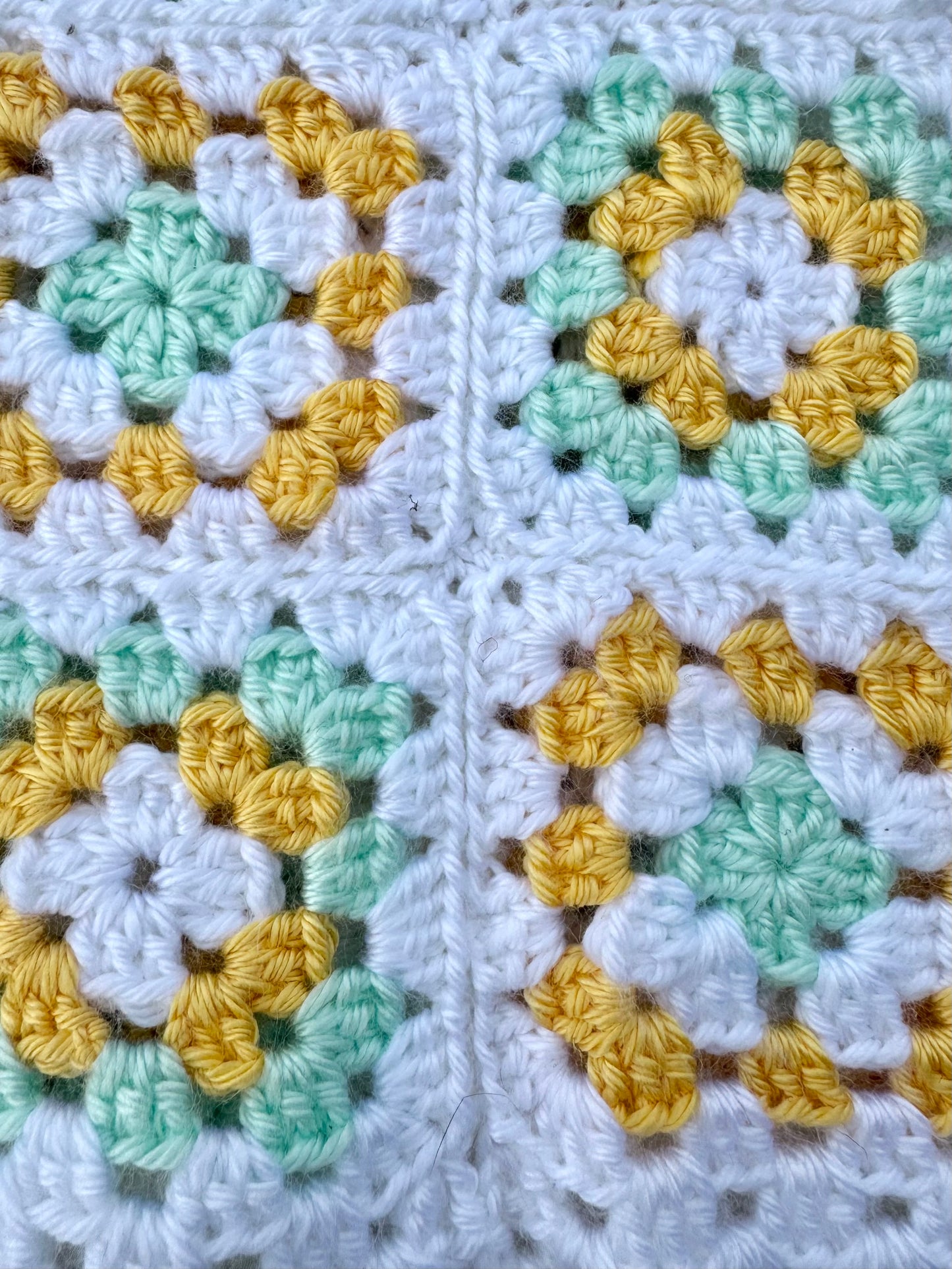 Handmade Crochet Granny Square Cropped Tank Top | XS