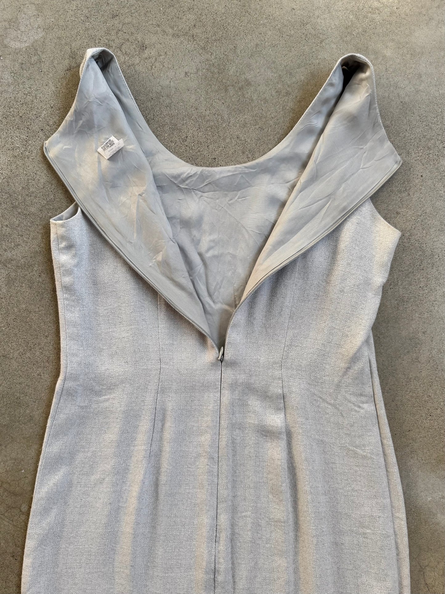 Vintage 1990s Taurus Grey Sleeveless Sheath Dress | XS/S