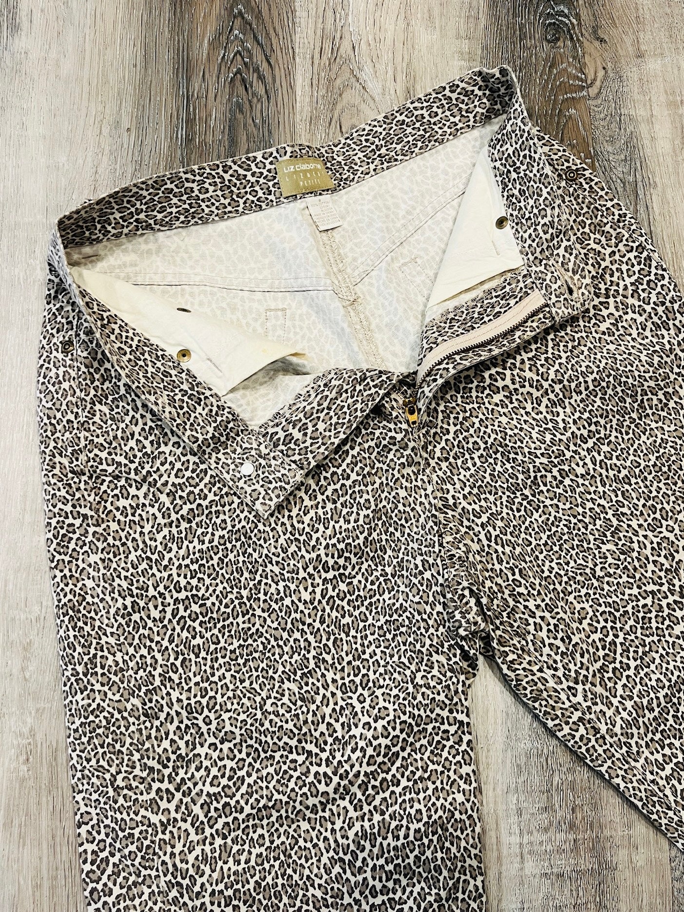 Vintage 1990s Liz Claiborne Cheetah Print Pants | Waist 29”