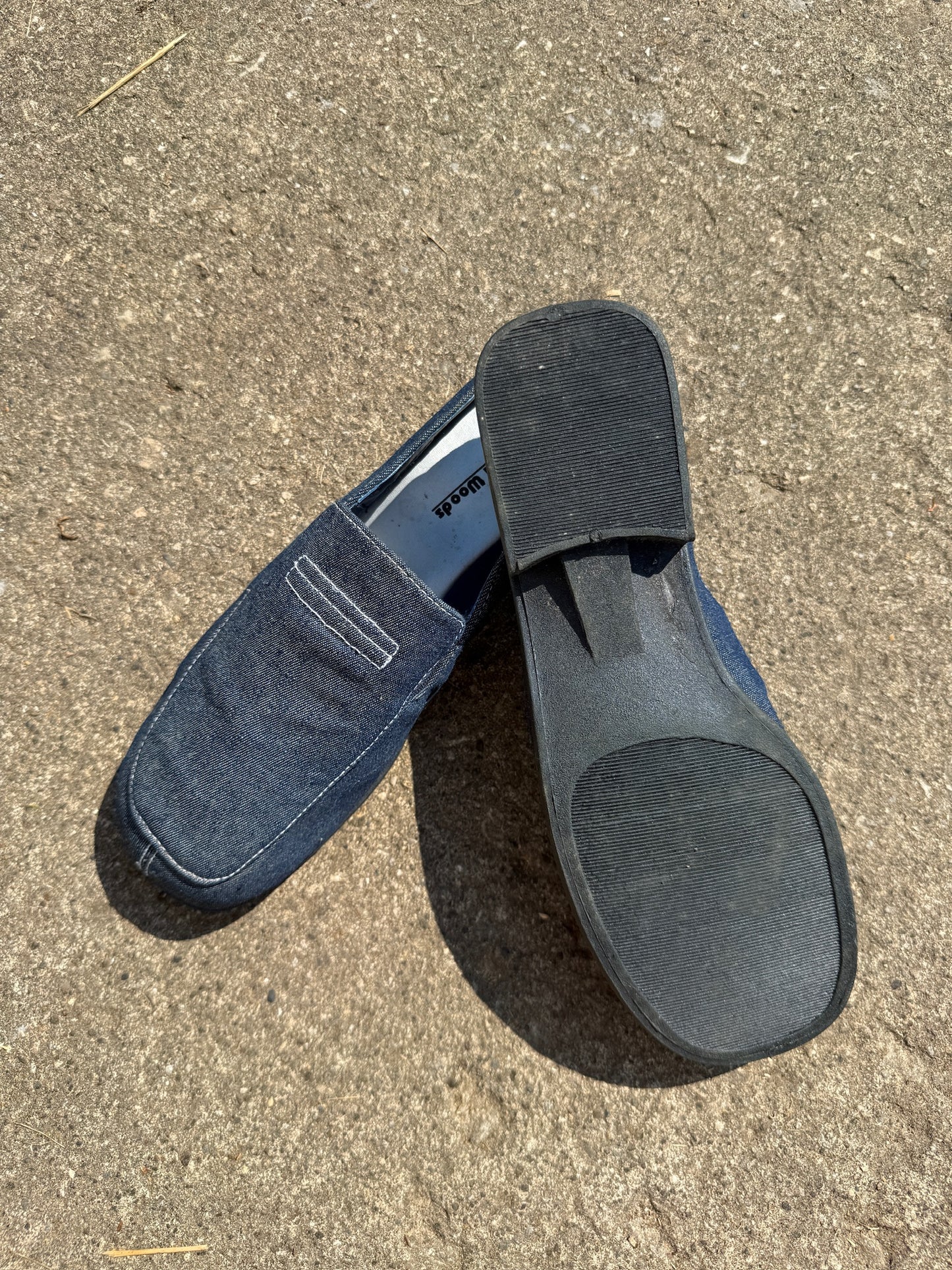 Vintage 1990s Morgan Woods Denim Slip-On Shoes | Women’s 10