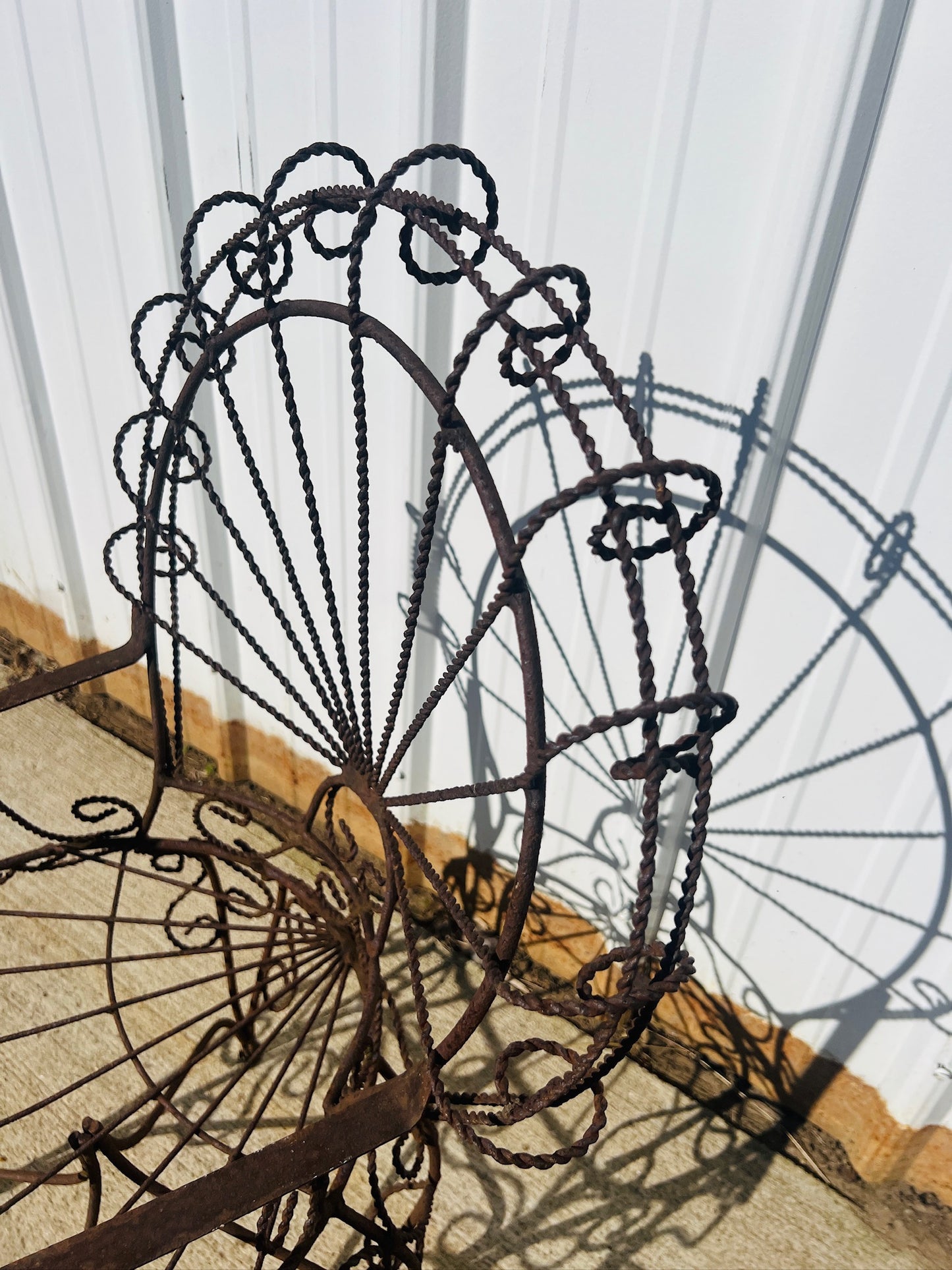 Vintage 1950s Salterini Wrought Iron Children’s Peacock Chair