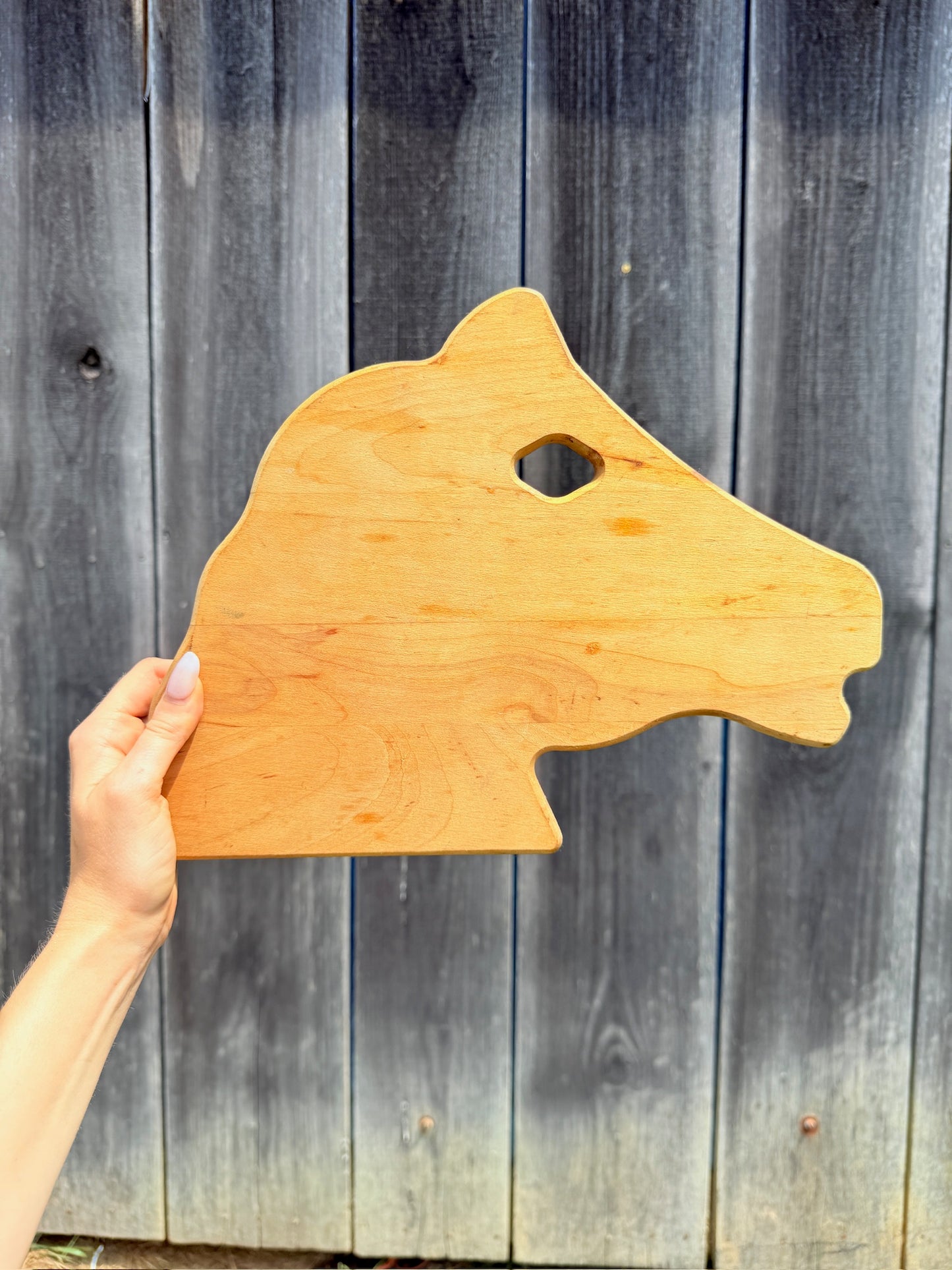Wooden Horse Head Shaped Cutting Board