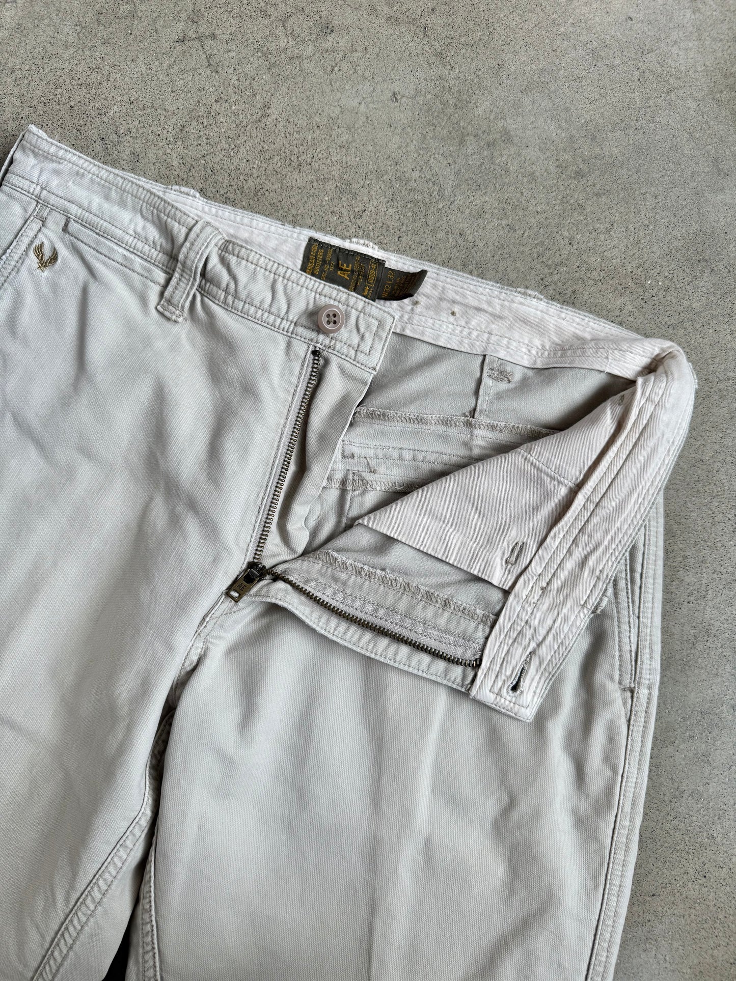 Vintage 1990s American Eagle Bootcut Cotton Khaki Pants | Waist 32”