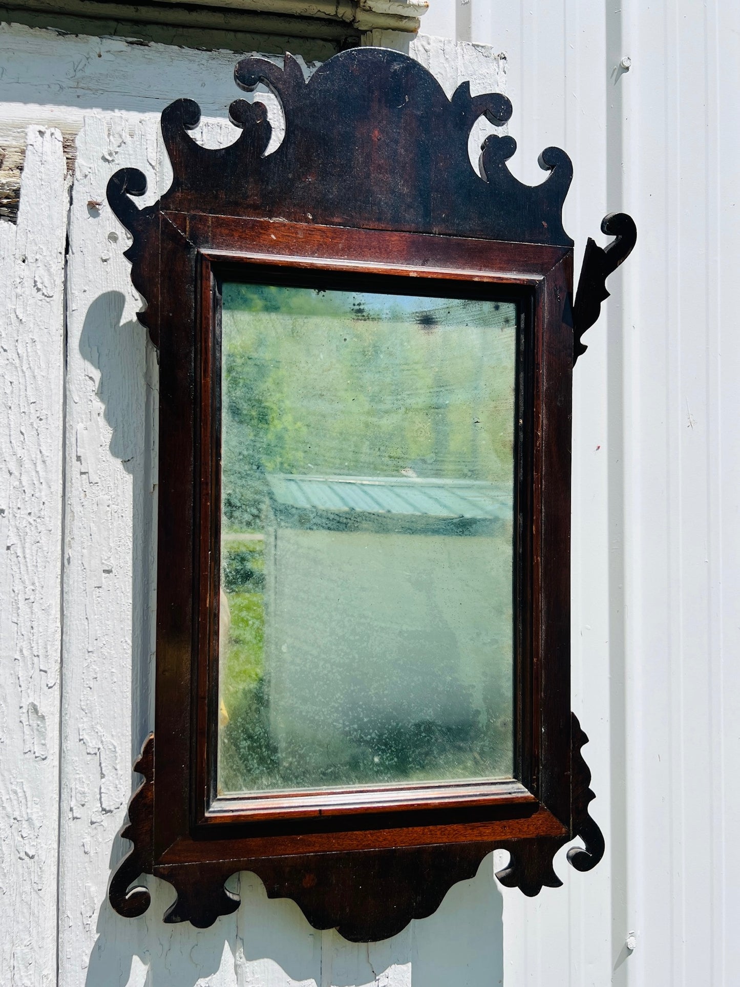 Early 20th Century Mahogany Chippendale Style Fretwork Wall Mirror