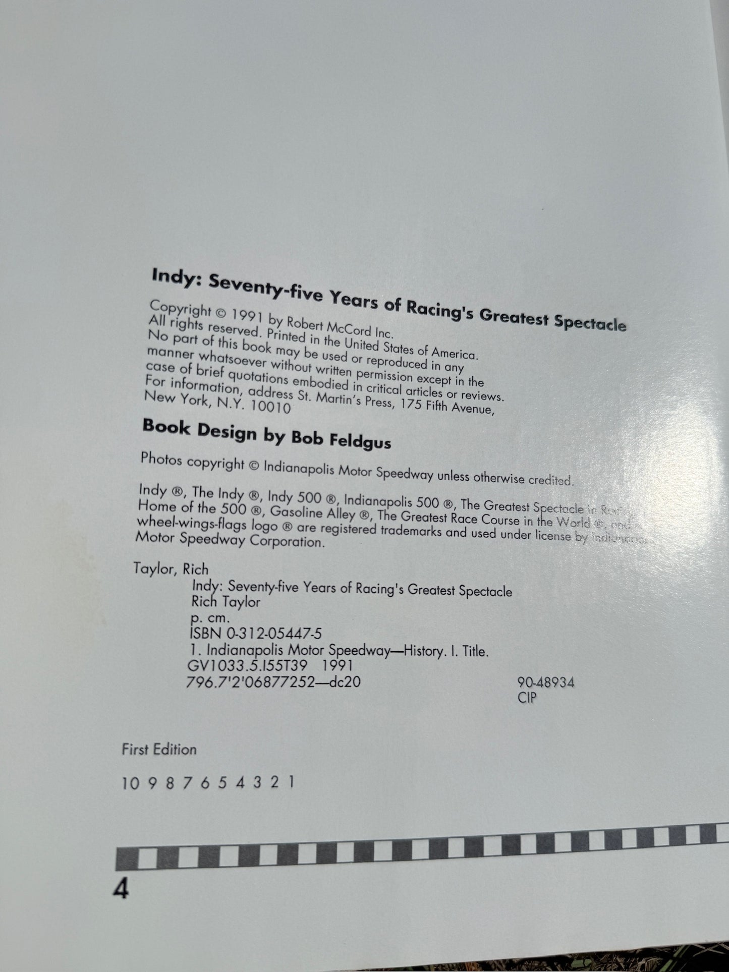 Indy Racing Hardcover Book