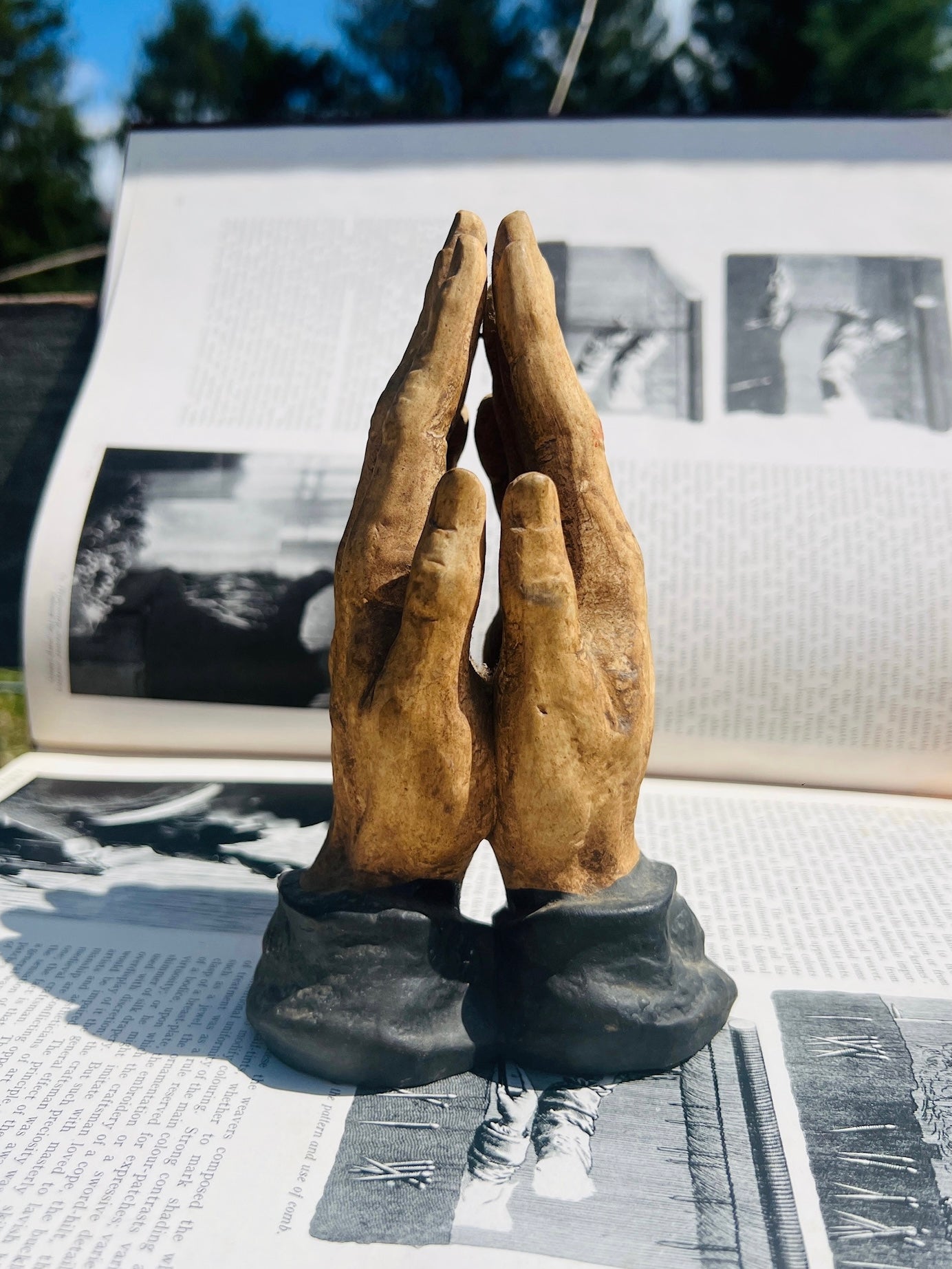 Vintage 1960s Norleans Ceramic Praying Hands Sculpture