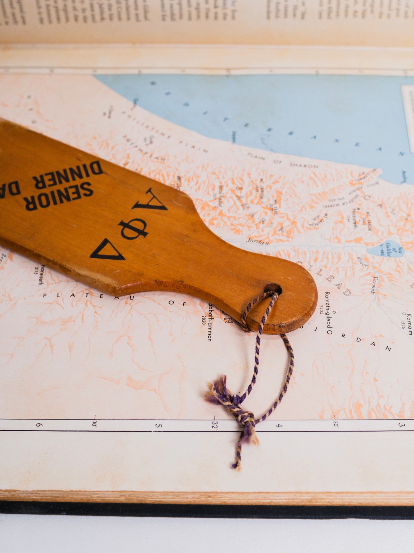 Vintage 1959 Alpha Phi Delta Fraternity Senior Dinner Dance Pledge Paddle