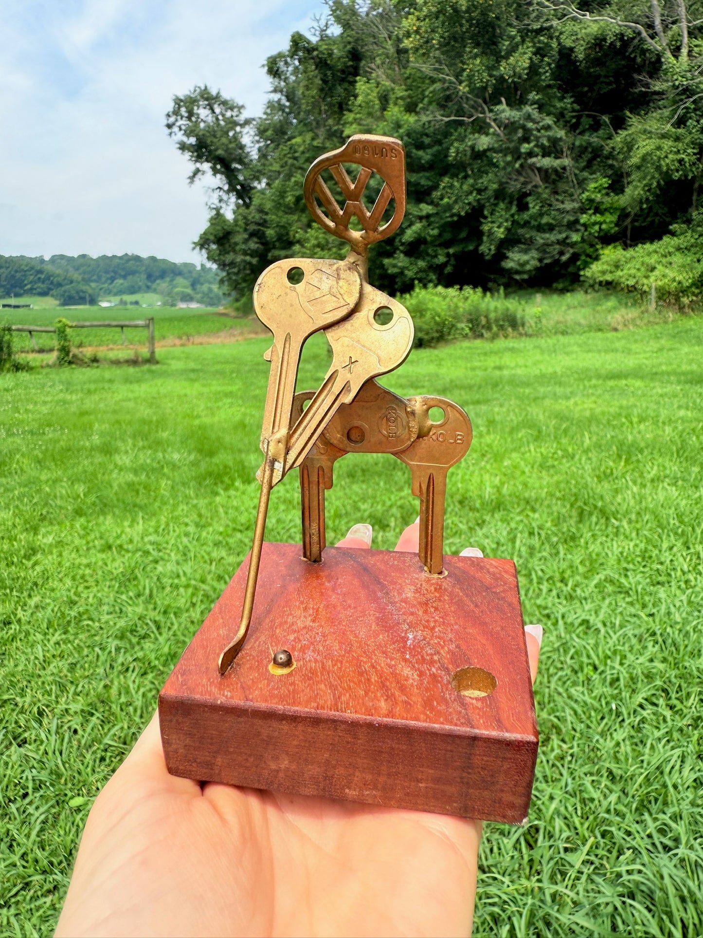 Handmade "Golfer” Key Sculpture