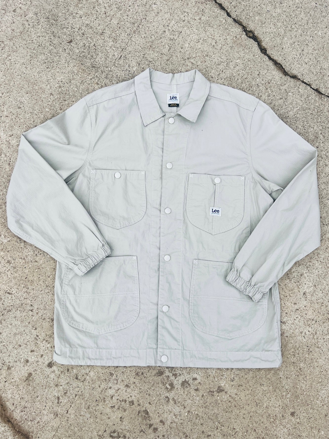 Lee Workwear Beige Khaki Ripstop Utility Jacket | Large