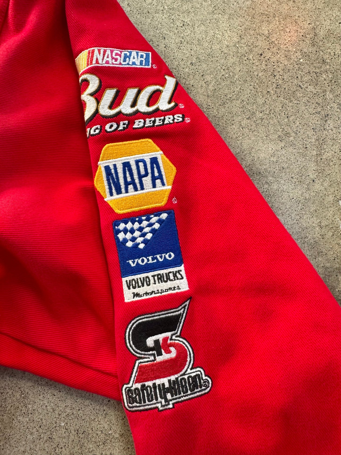 Vintage Chase Authentics NASCAR Autographed Dale Earnhardt Jr. Budweiser Racing Jacket | Large