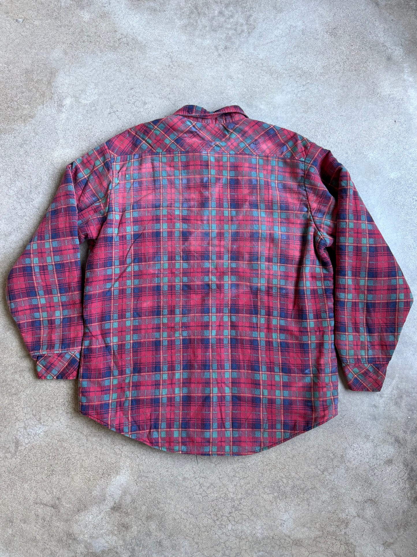 Vintage 1980s Williams Bay Red Plaid Insulated Flannel Shirt Jacket | XL