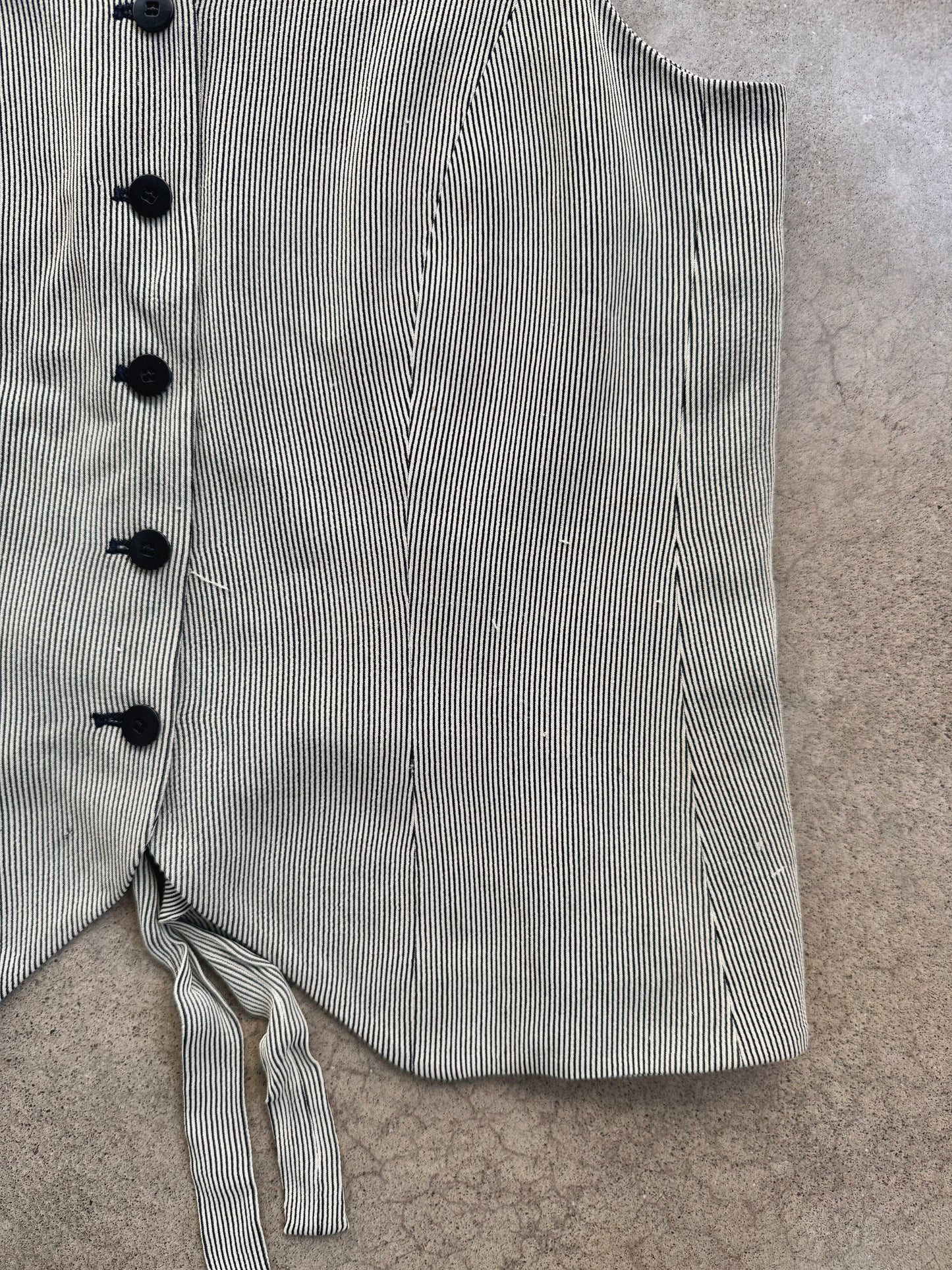 Vintage Giorgio Armani Pinstripe Two-Piece Pant Suit | S/M